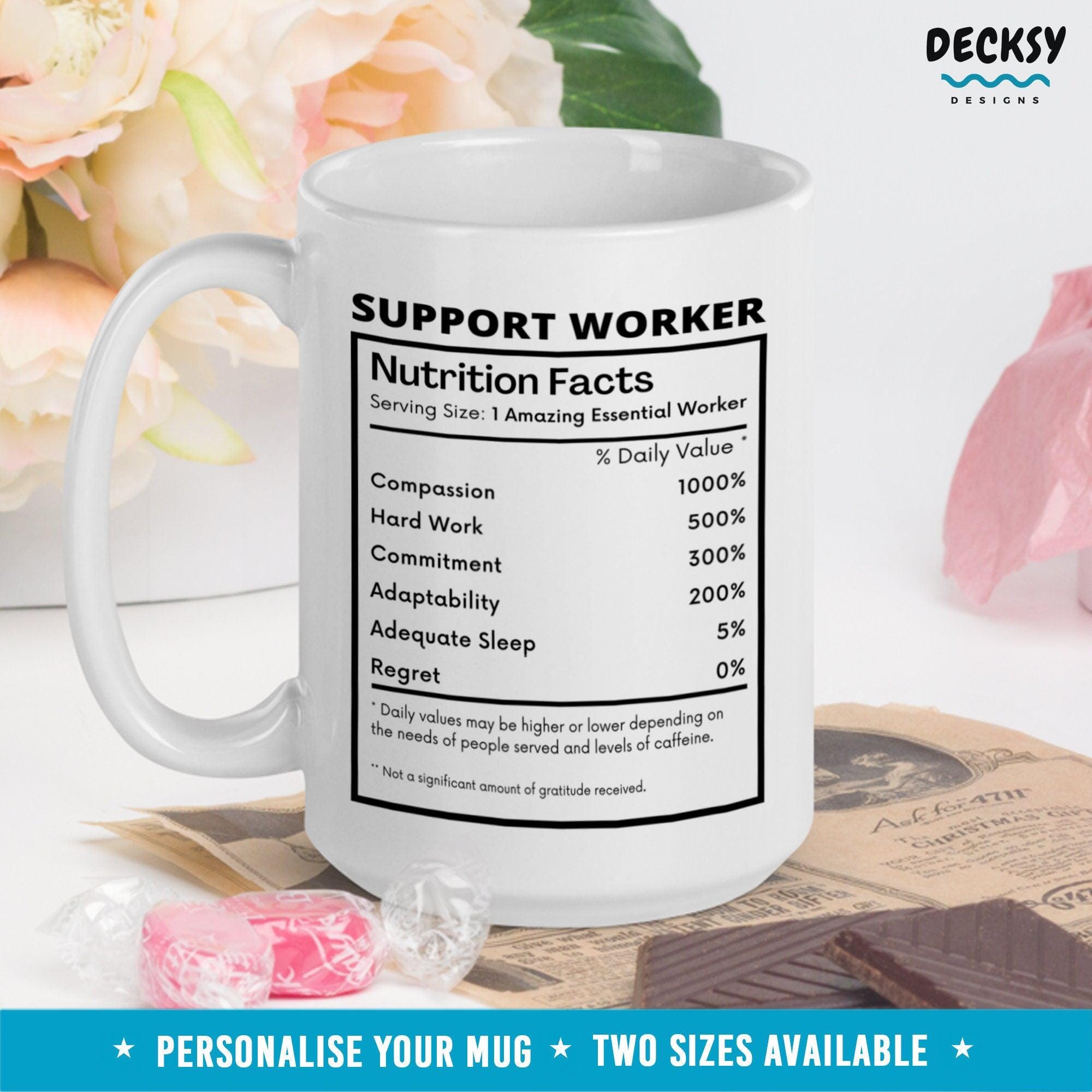 Support Worker Mug, Support Worker Appreciation Gift-Home & Living:Kitchen & Dining:Drink & Barware:Drinkware:Mugs-DecksyDesigns-11 Oz-NO PERSONALISATION-DecksyDesigns