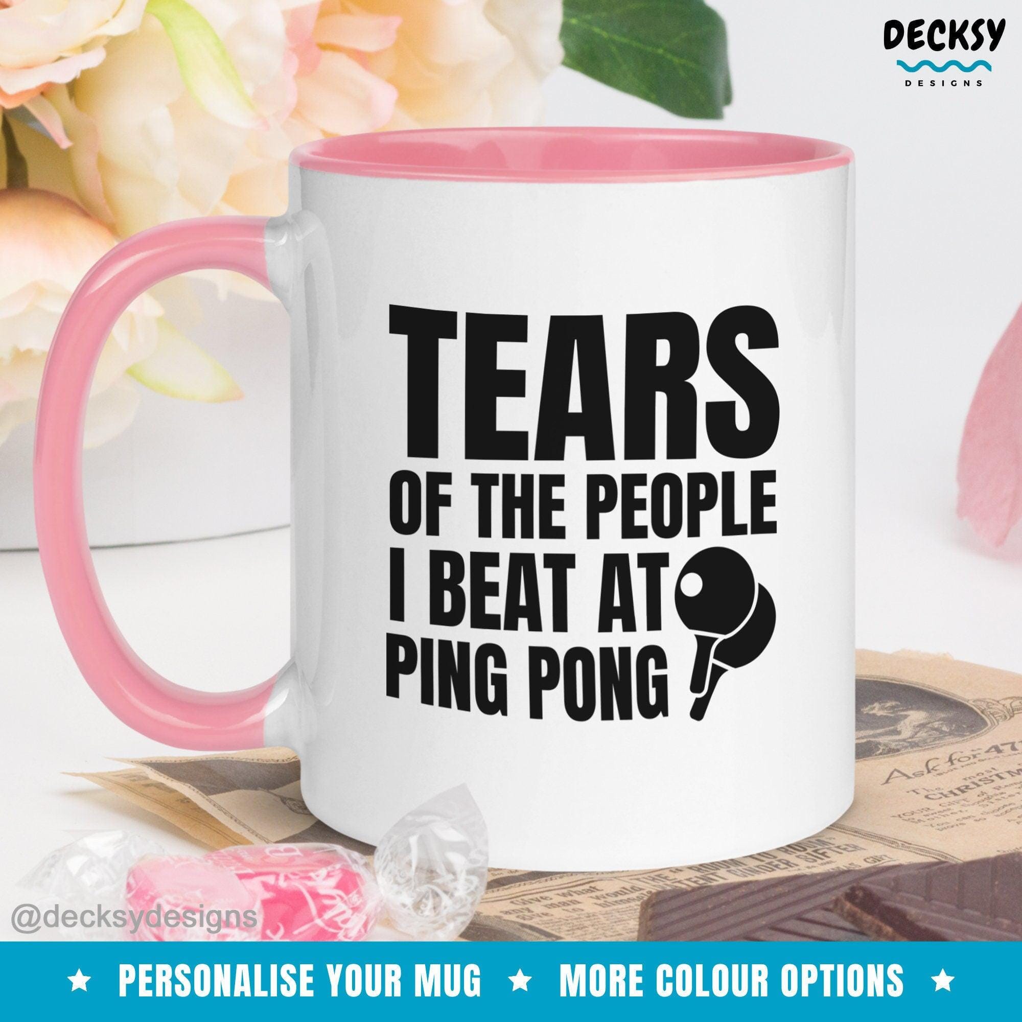 Table Tennis Mug, Table Tennis Gift-Home & Living:Kitchen & Dining:Drink & Barware:Drinkware:Mugs-DecksyDesigns-White Mug 11 oz-NO PERSONALISATION-DecksyDesigns