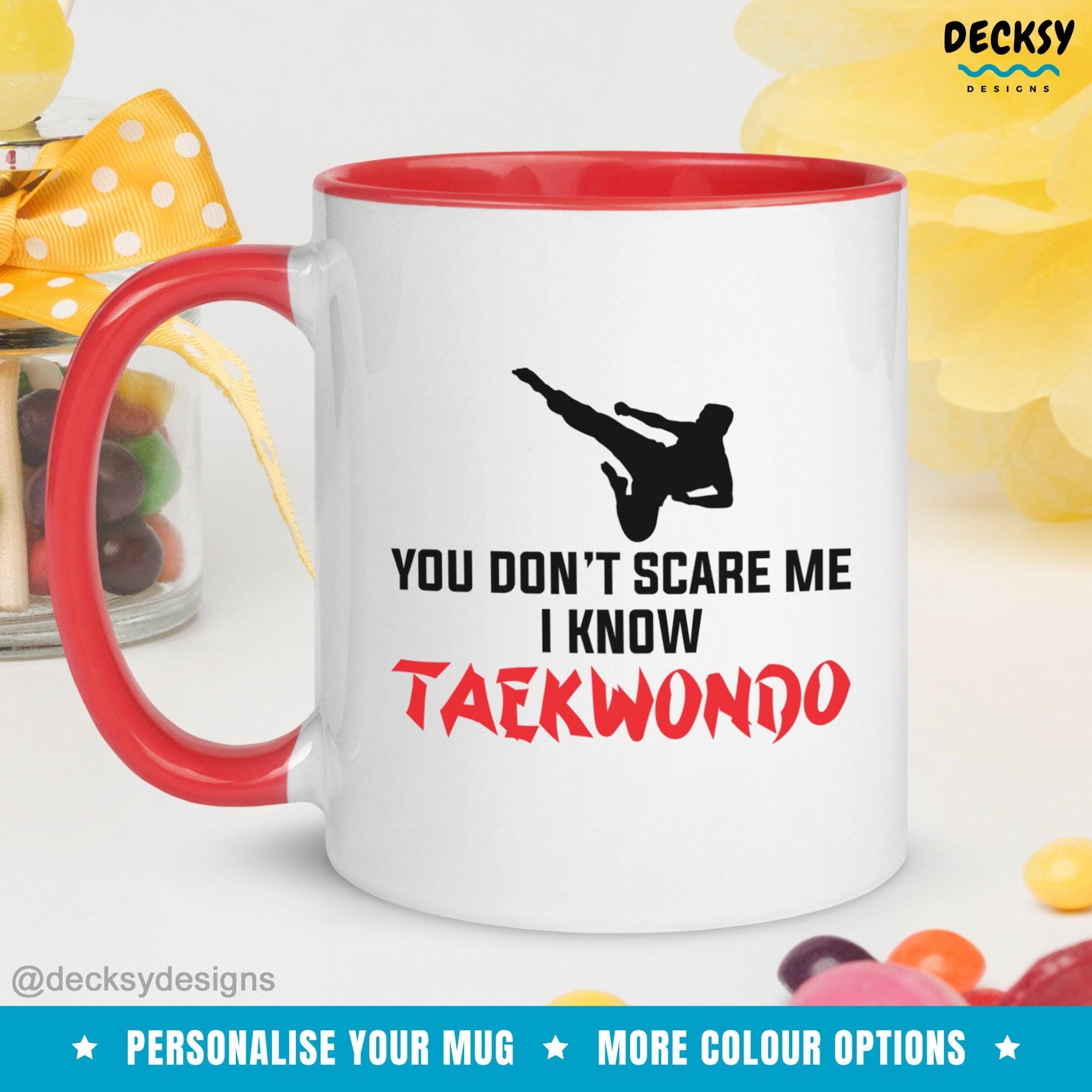 Taekwondo Coffee Mug, Martial Artist Gift-Home & Living:Kitchen & Dining:Drink & Barware:Drinkware:Mugs-DecksyDesigns-White Mug 11 oz-NO PERSONALISATION-DecksyDesigns