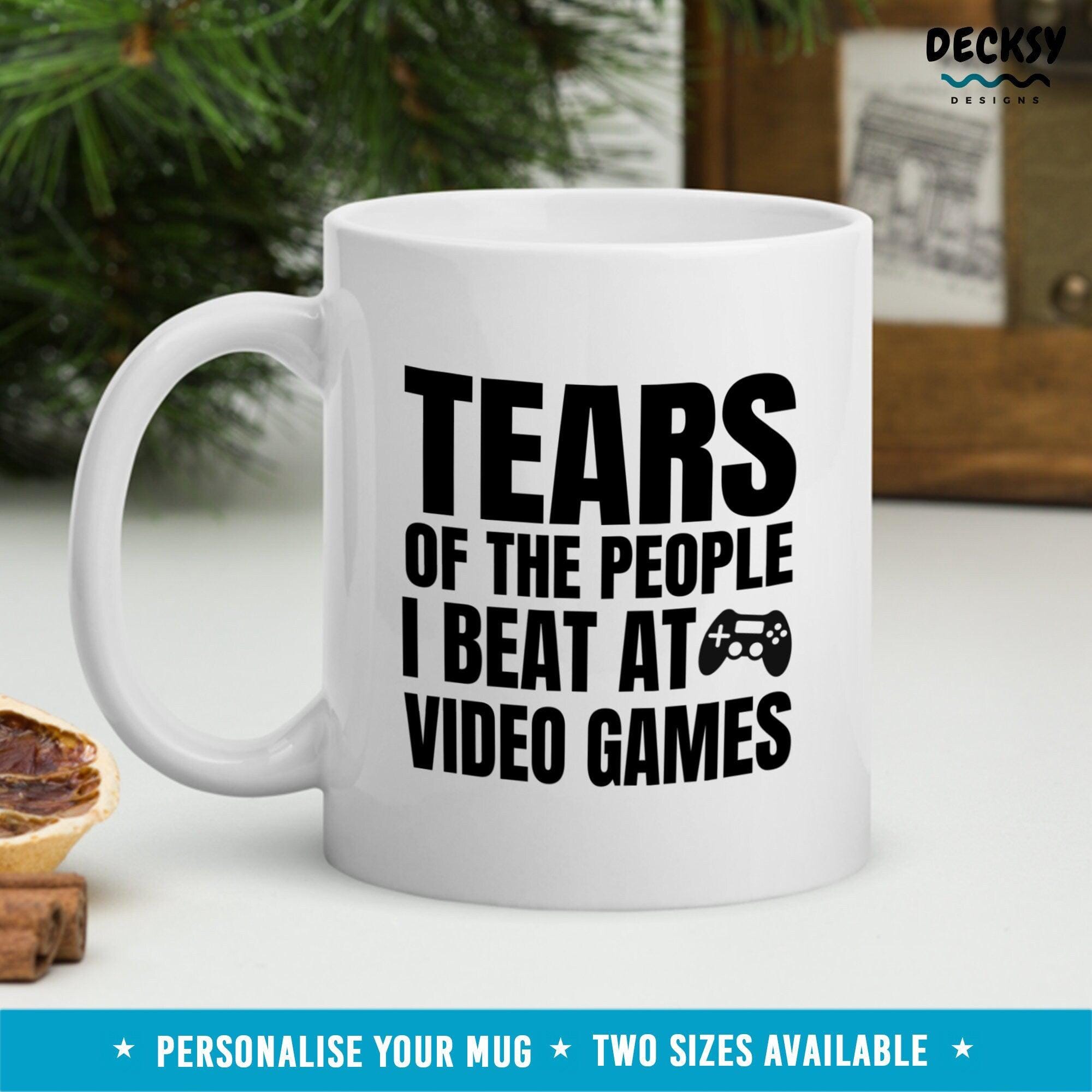 Video Game Coffee Mug, Gaming Gift-Home & Living:Kitchen & Dining:Drink & Barware:Drinkware:Mugs-DecksyDesigns-White Mug 11 oz-NO PERSONALISATION-DecksyDesigns