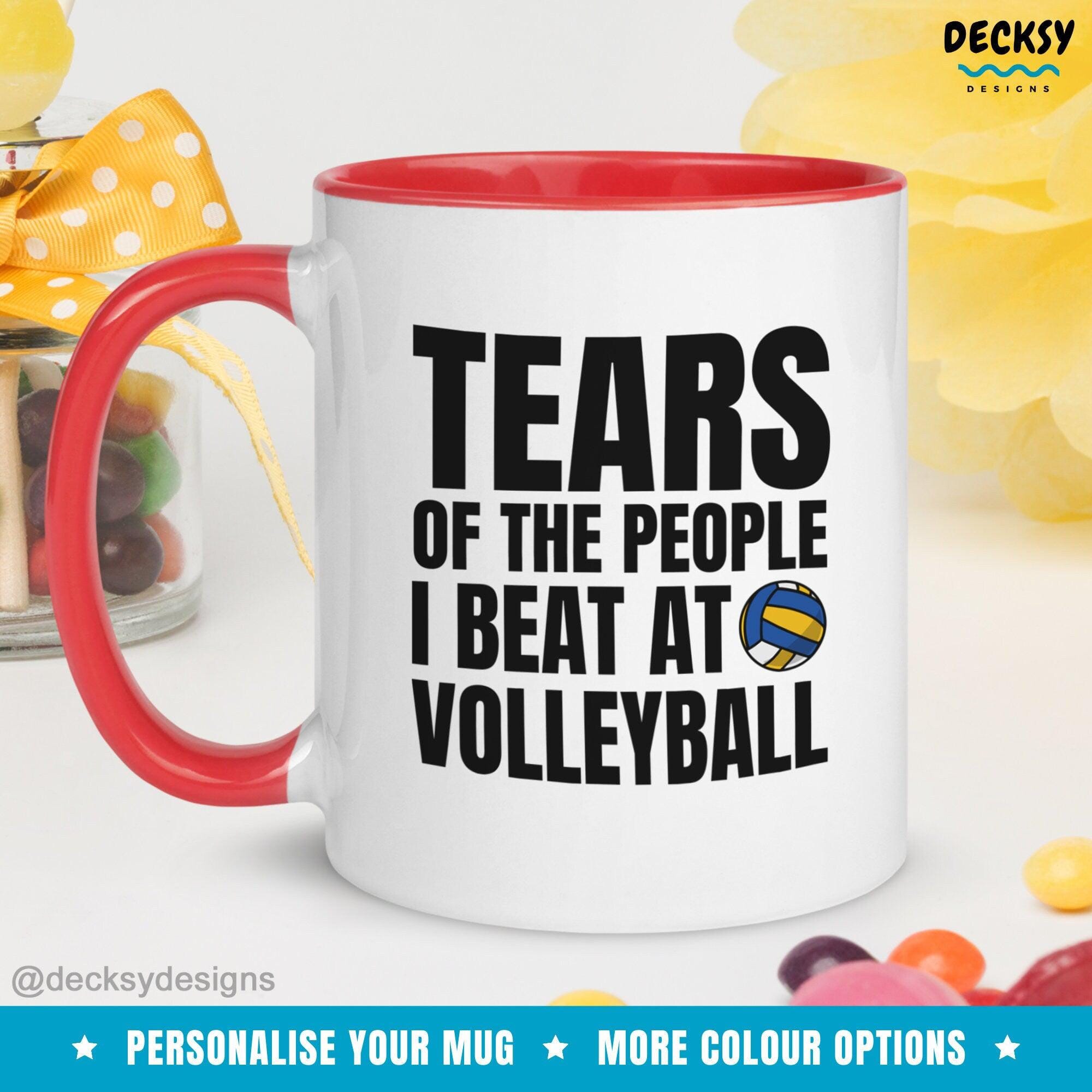 Volleyball Mug, Volleyball Player Gift-Home & Living:Kitchen & Dining:Drink & Barware:Drinkware:Mugs-DecksyDesigns-White Mug 11 oz-NO PERSONALISATION-DecksyDesigns