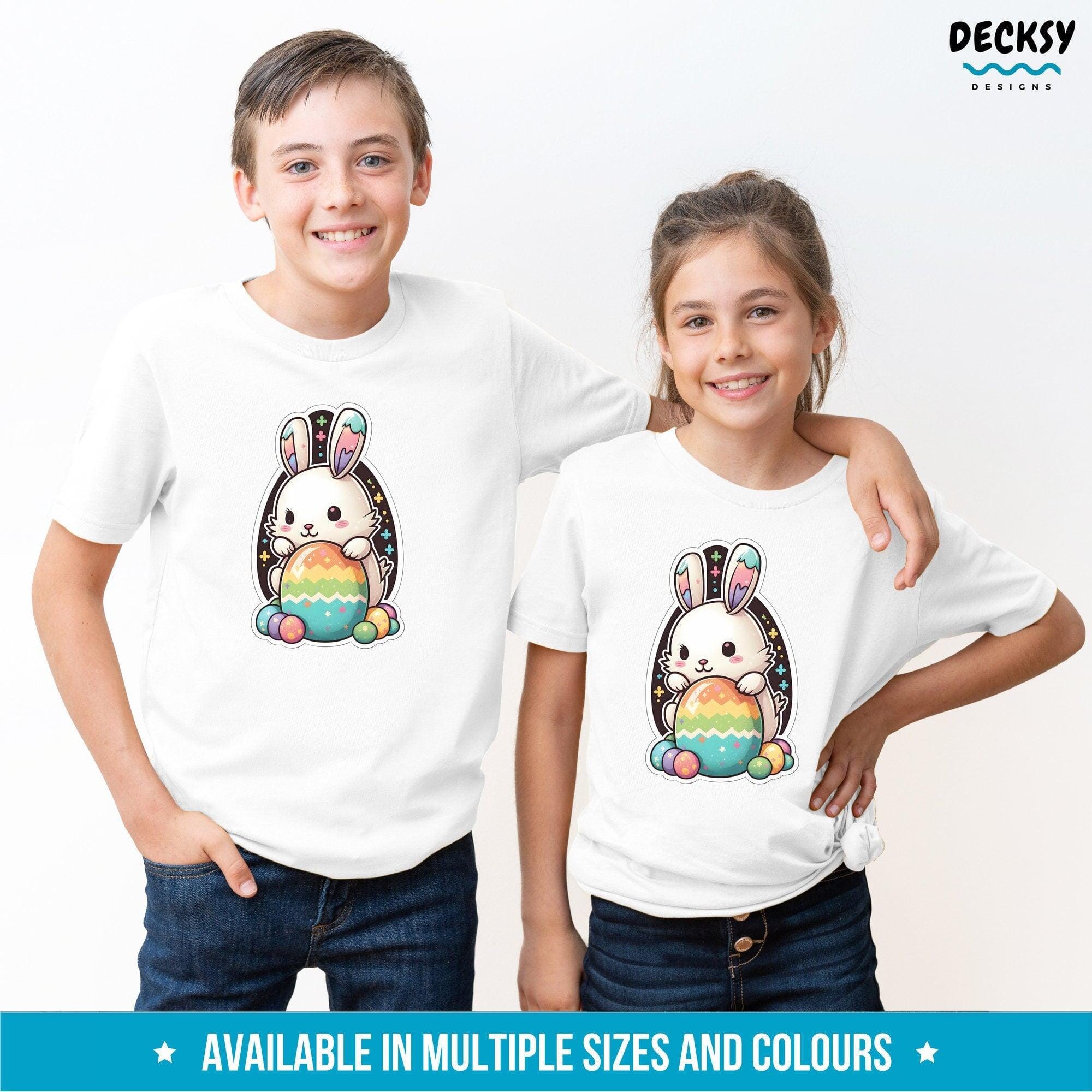 Adorable Easter Shirt, Bunny Lover Gift For Boys and Girls-Clothing:Gender-Neutral Adult Clothing:Tops & Tees:T-shirts:Graphic Tees-DecksyDesigns