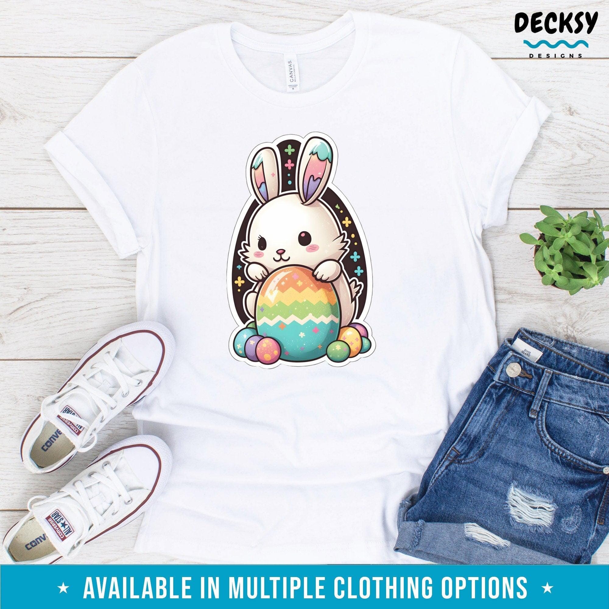 Adorable Easter Shirt, Bunny Lover Gift For Boys and Girls-Clothing:Gender-Neutral Adult Clothing:Tops & Tees:T-shirts:Graphic Tees-DecksyDesigns