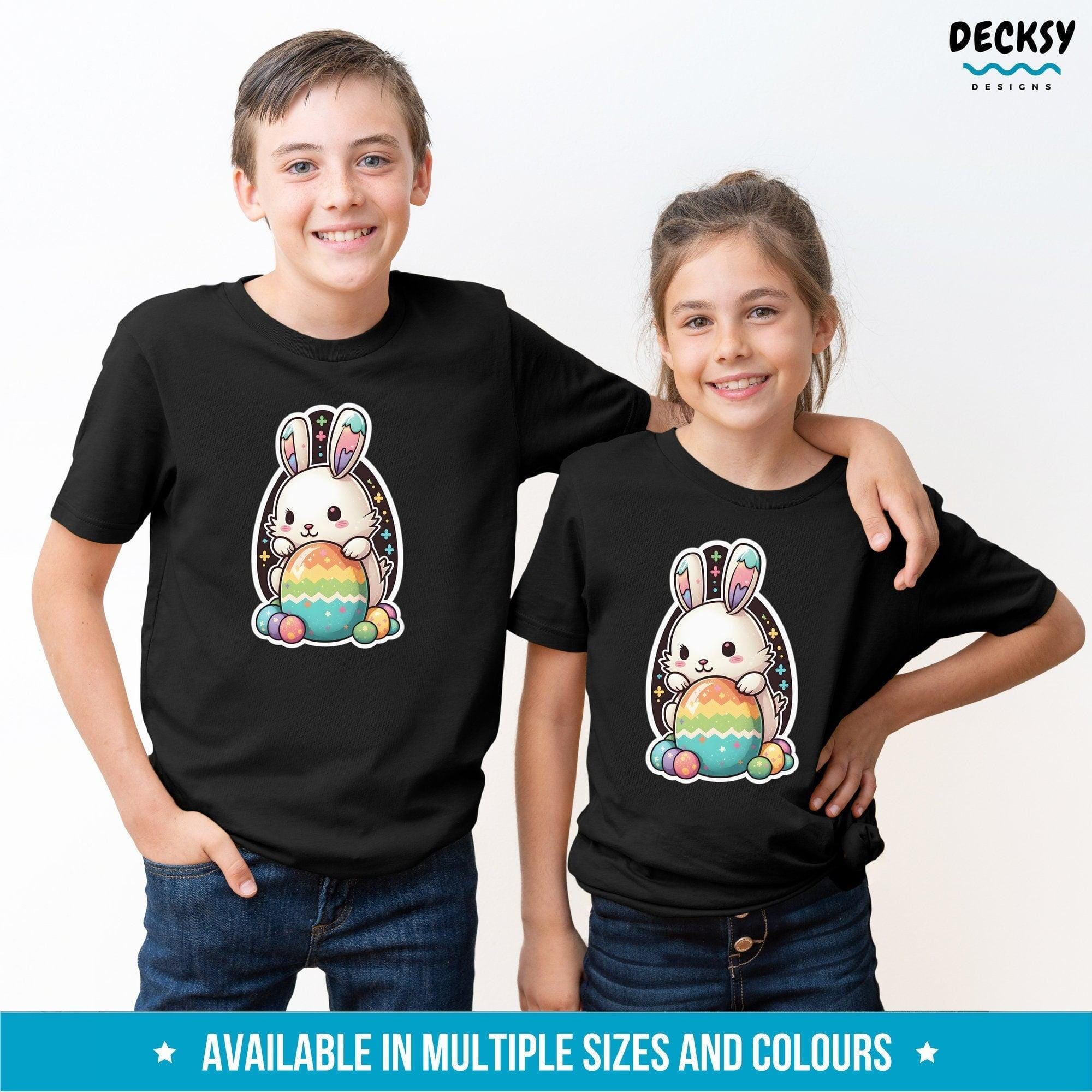 Adorable Easter Shirt, Bunny Lover Gift For Boys and Girls-Clothing:Gender-Neutral Adult Clothing:Tops & Tees:T-shirts:Graphic Tees-DecksyDesigns