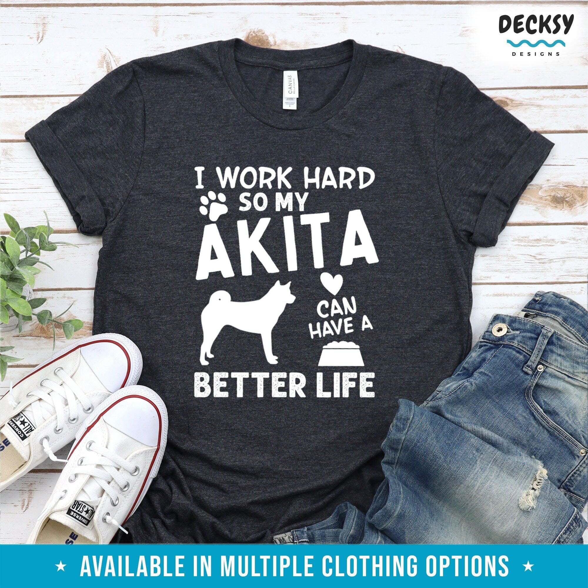 Akita Dog Shirt, Dog Lover Gift-Clothing:Gender-Neutral Adult Clothing:Tops & Tees:T-shirts:Graphic Tees-DecksyDesigns