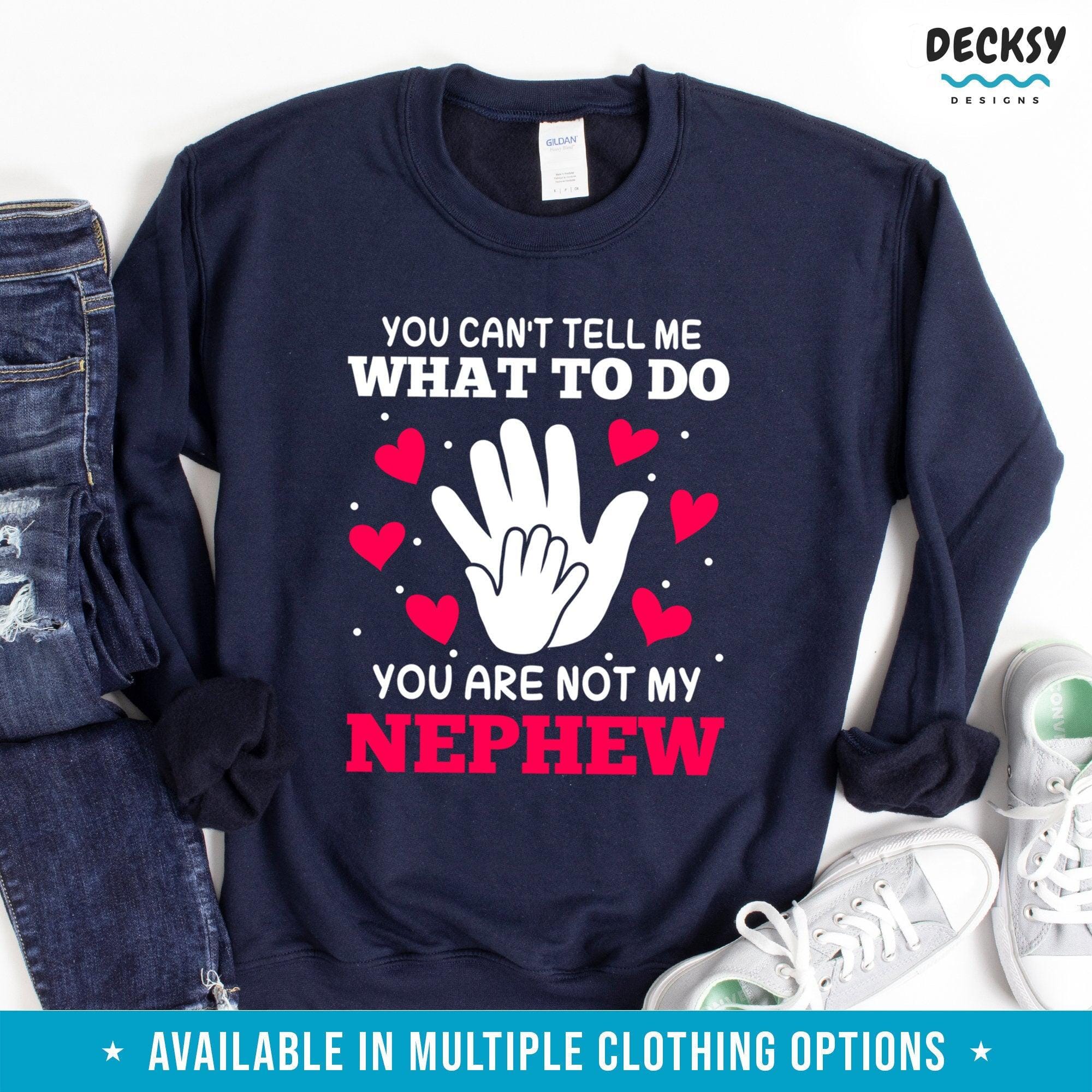 Aunt Or Uncle Tshirt, Gift from Nephew-Clothing:Gender-Neutral Adult Clothing:Tops & Tees:T-shirts:Graphic Tees-DecksyDesigns