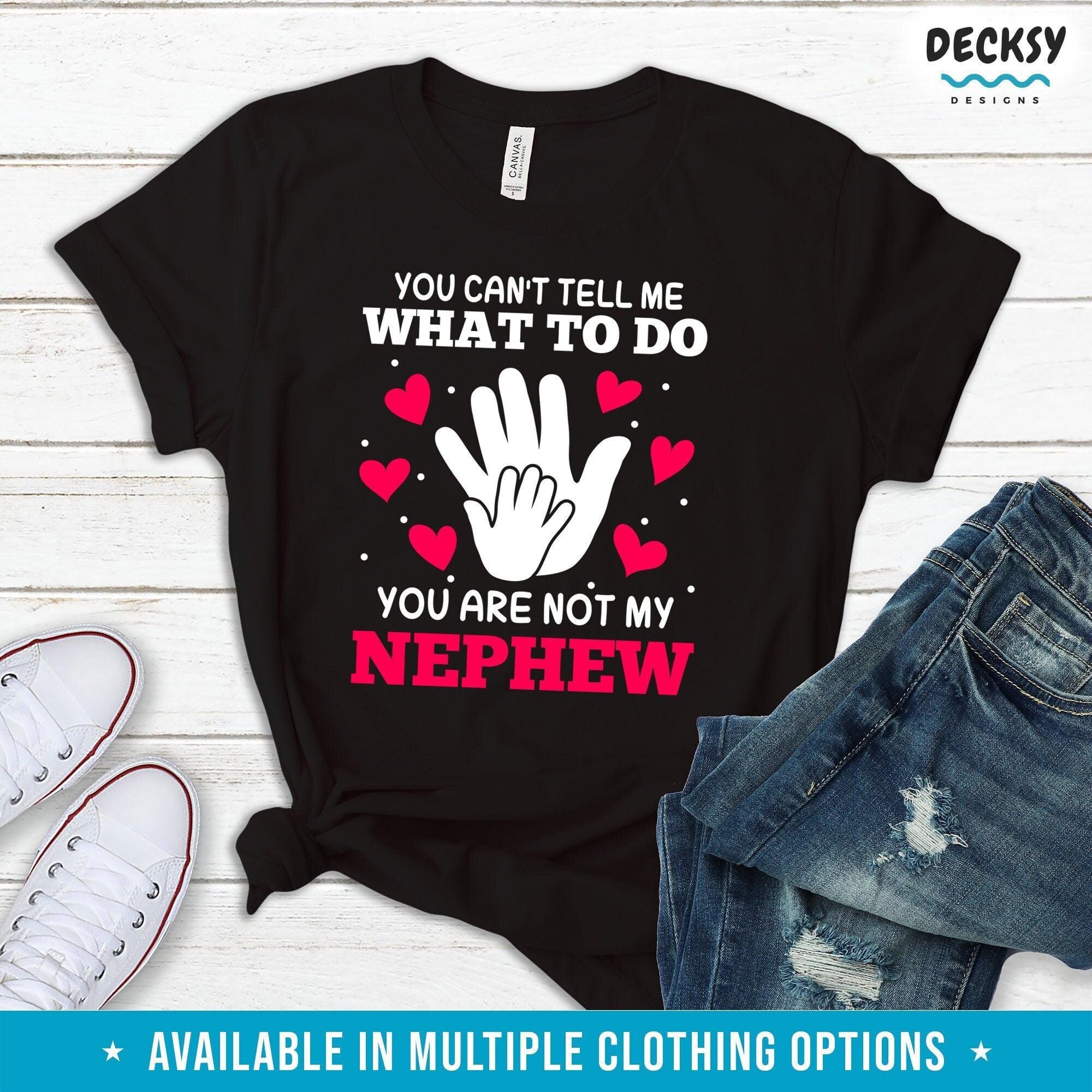 Aunt Or Uncle Tshirt, Gift from Nephew-Clothing:Gender-Neutral Adult Clothing:Tops & Tees:T-shirts:Graphic Tees-DecksyDesigns