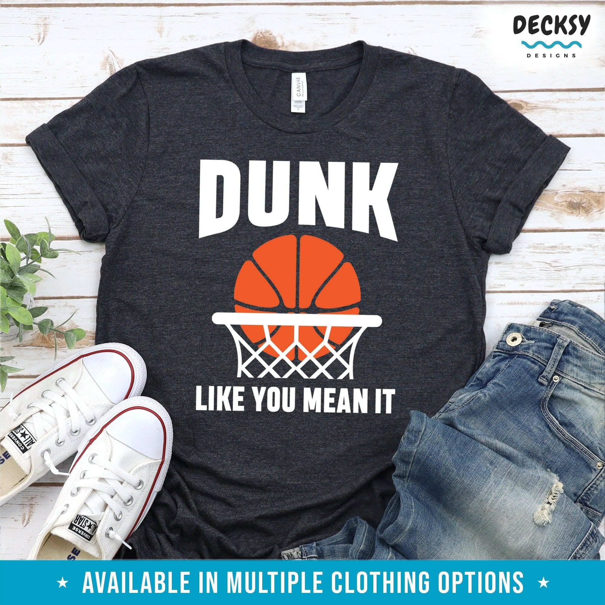 Basketball T Shirt, Basketball Player Gift-Clothing:Gender-Neutral Adult Clothing:Tops & Tees:T-shirts:Graphic Tees-DecksyDesigns