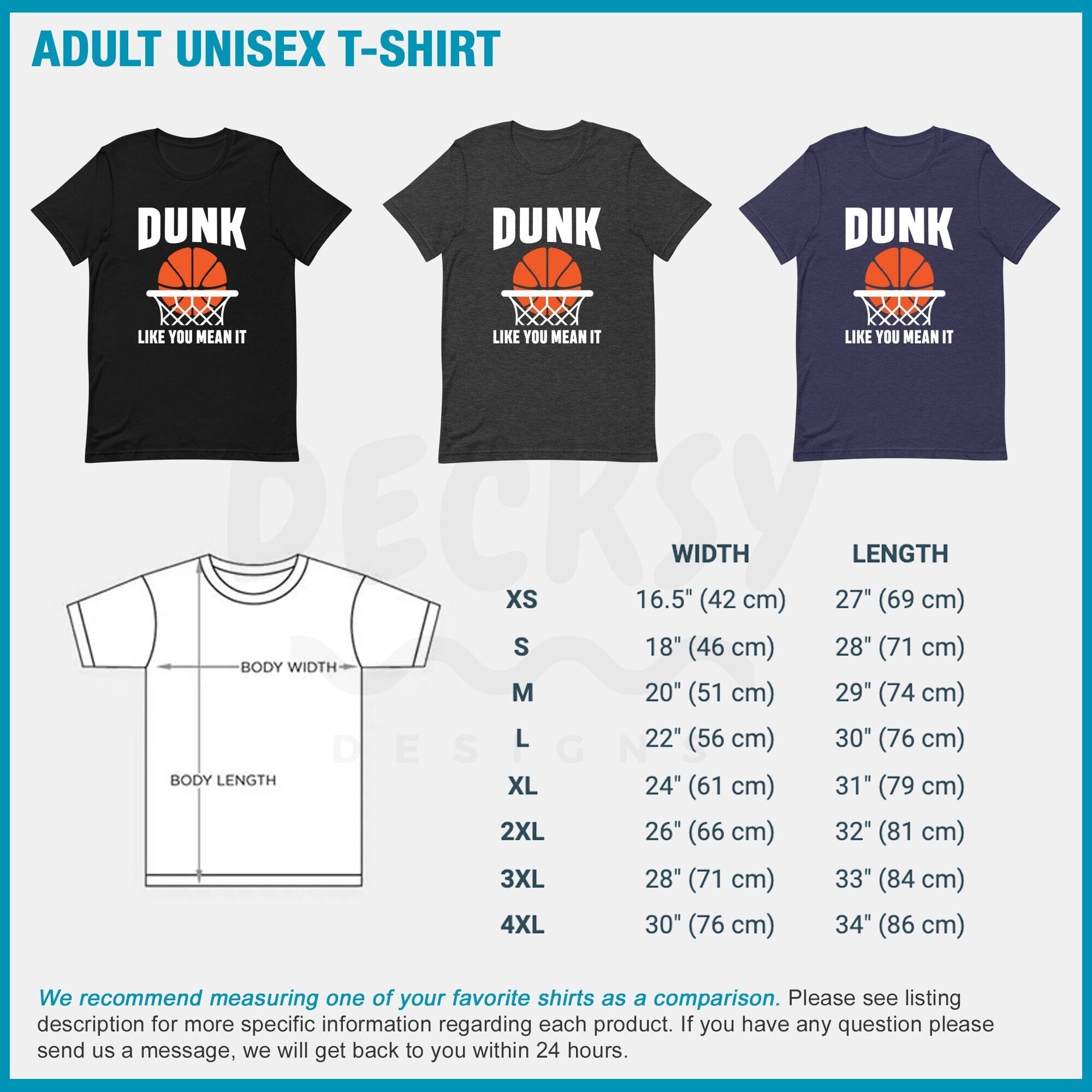 Basketball T Shirt, Basketball Player Gift-Clothing:Gender-Neutral Adult Clothing:Tops & Tees:T-shirts:Graphic Tees-DecksyDesigns