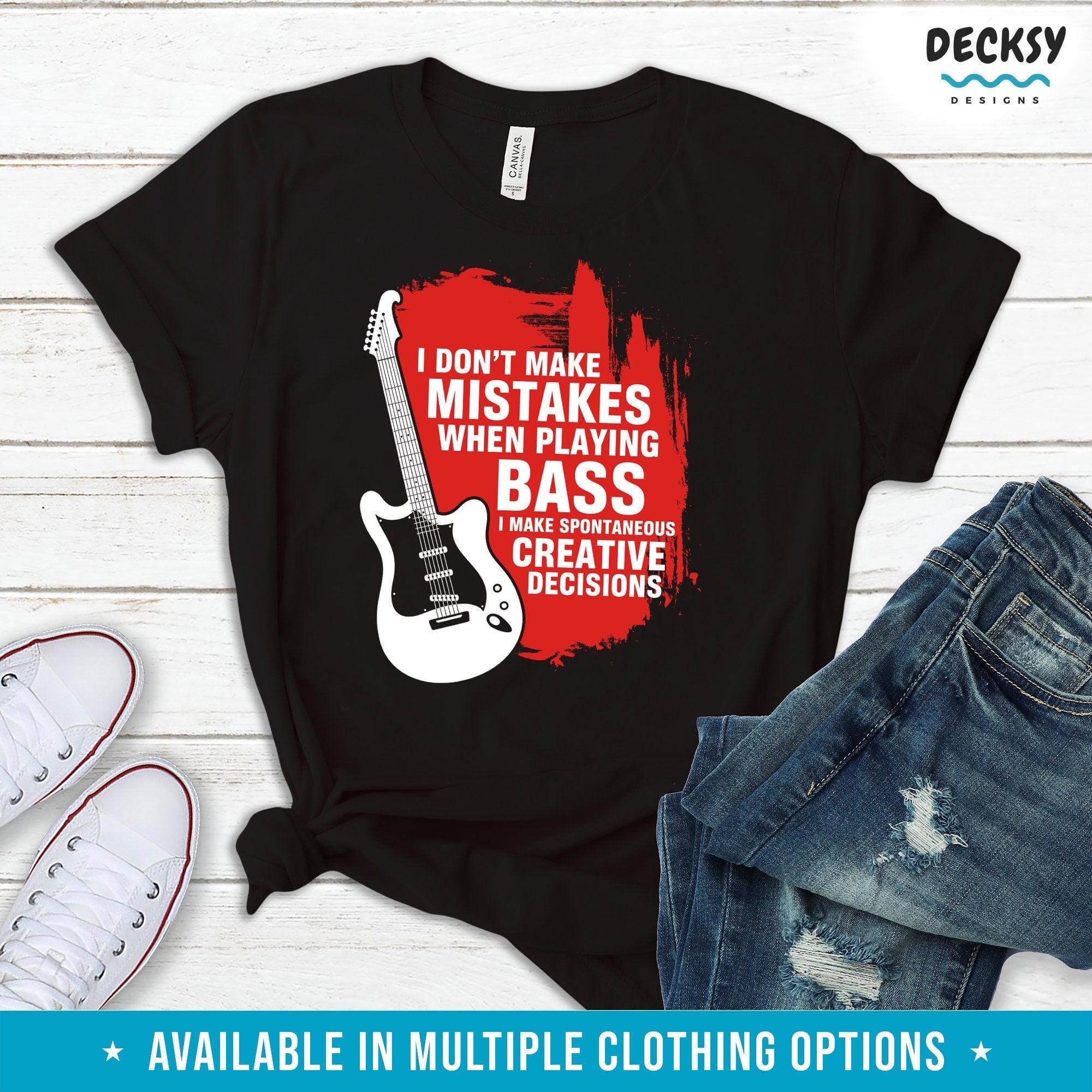 Bass Guitar Player Tshirt, Gift for Bassist-Clothing:Gender-Neutral Adult Clothing:Tops & Tees:T-shirts:Graphic Tees-DecksyDesigns