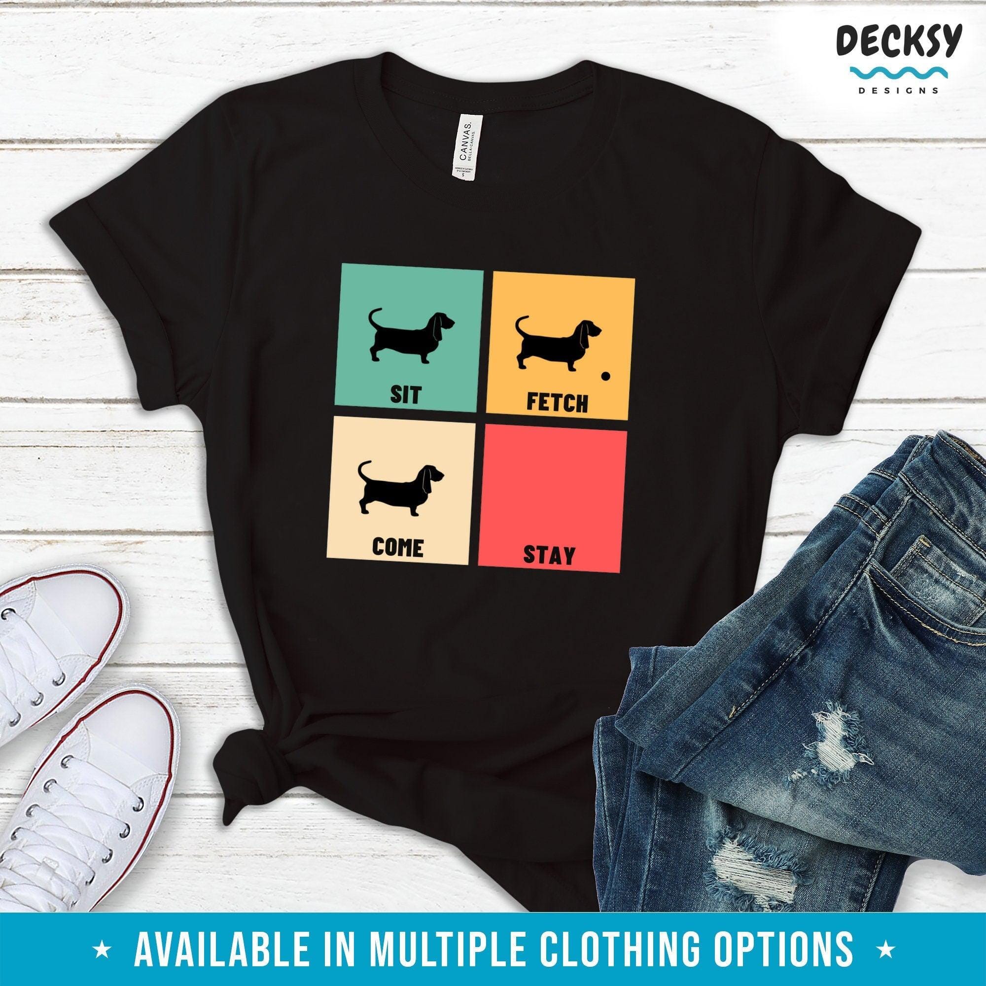 Basset Hound Shirt, Dog Lover Gift-Clothing:Gender-Neutral Adult Clothing:Tops & Tees:T-shirts:Graphic Tees-DecksyDesigns