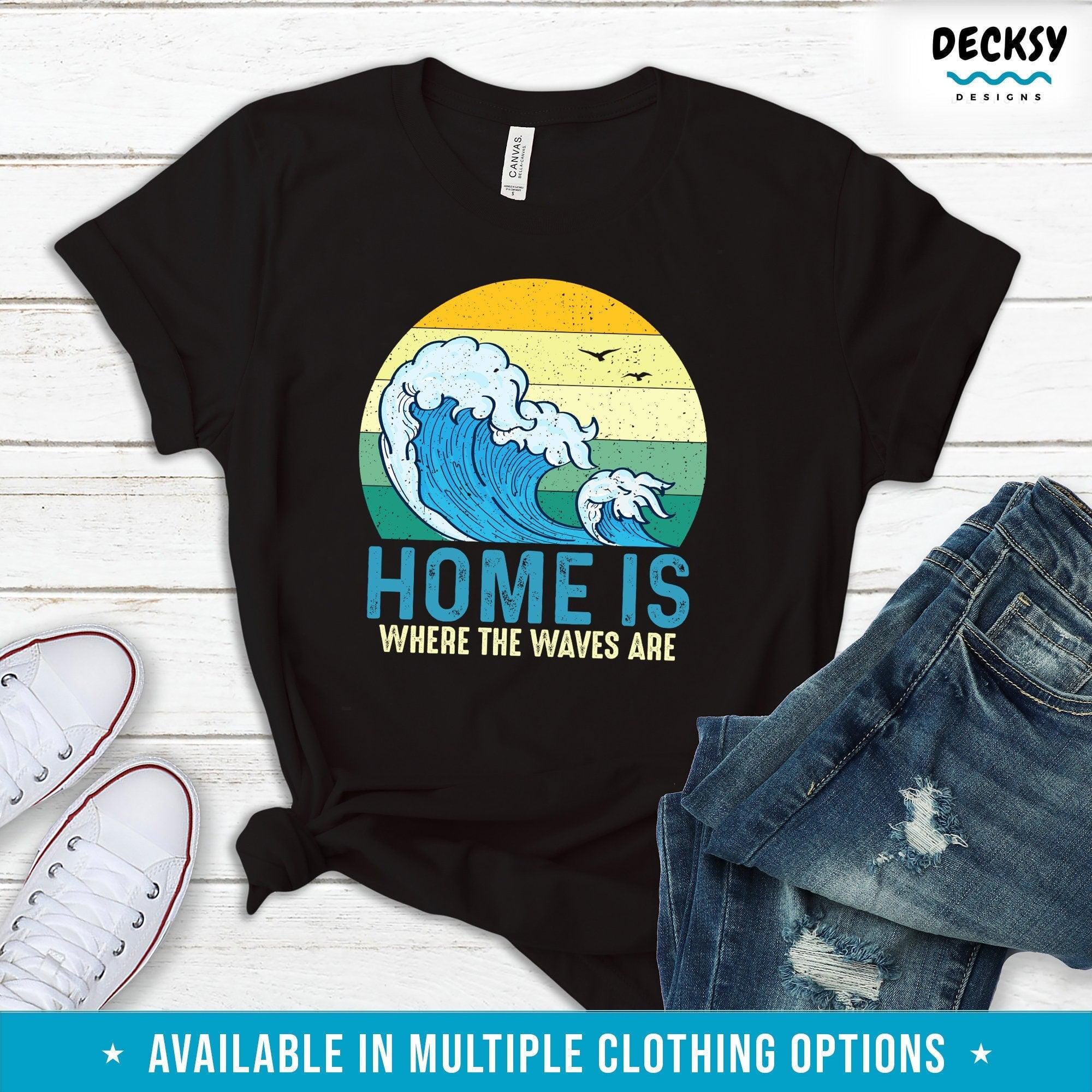 Beach Lover T-shirt, Ocean Waves Gift-Clothing:Gender-Neutral Adult Clothing:Tops & Tees:T-shirts:Graphic Tees-DecksyDesigns