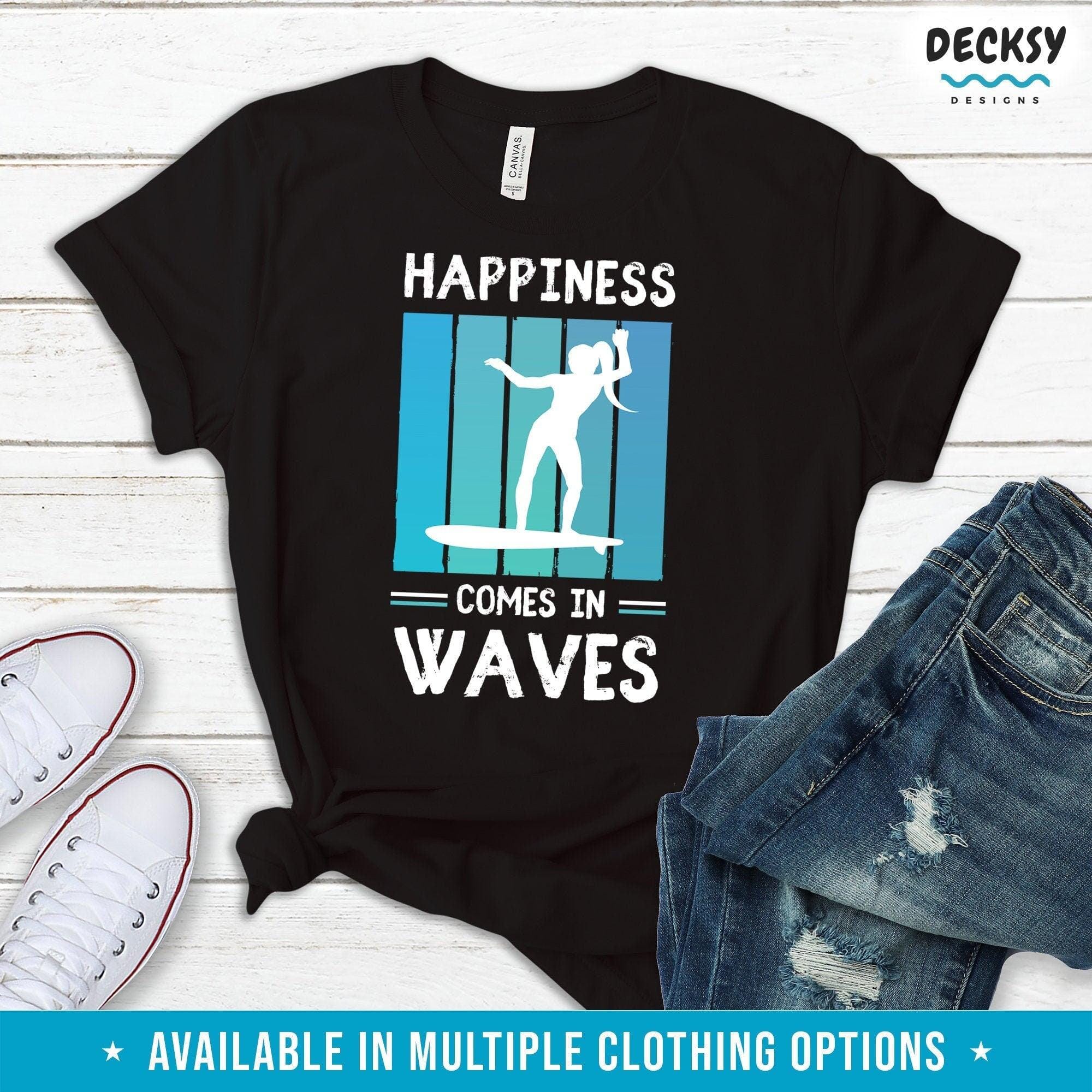 Beach Waves Shirt, Surfing Gift For Women-Clothing:Gender-Neutral Adult Clothing:Tops & Tees:T-shirts:Graphic Tees-DecksyDesigns