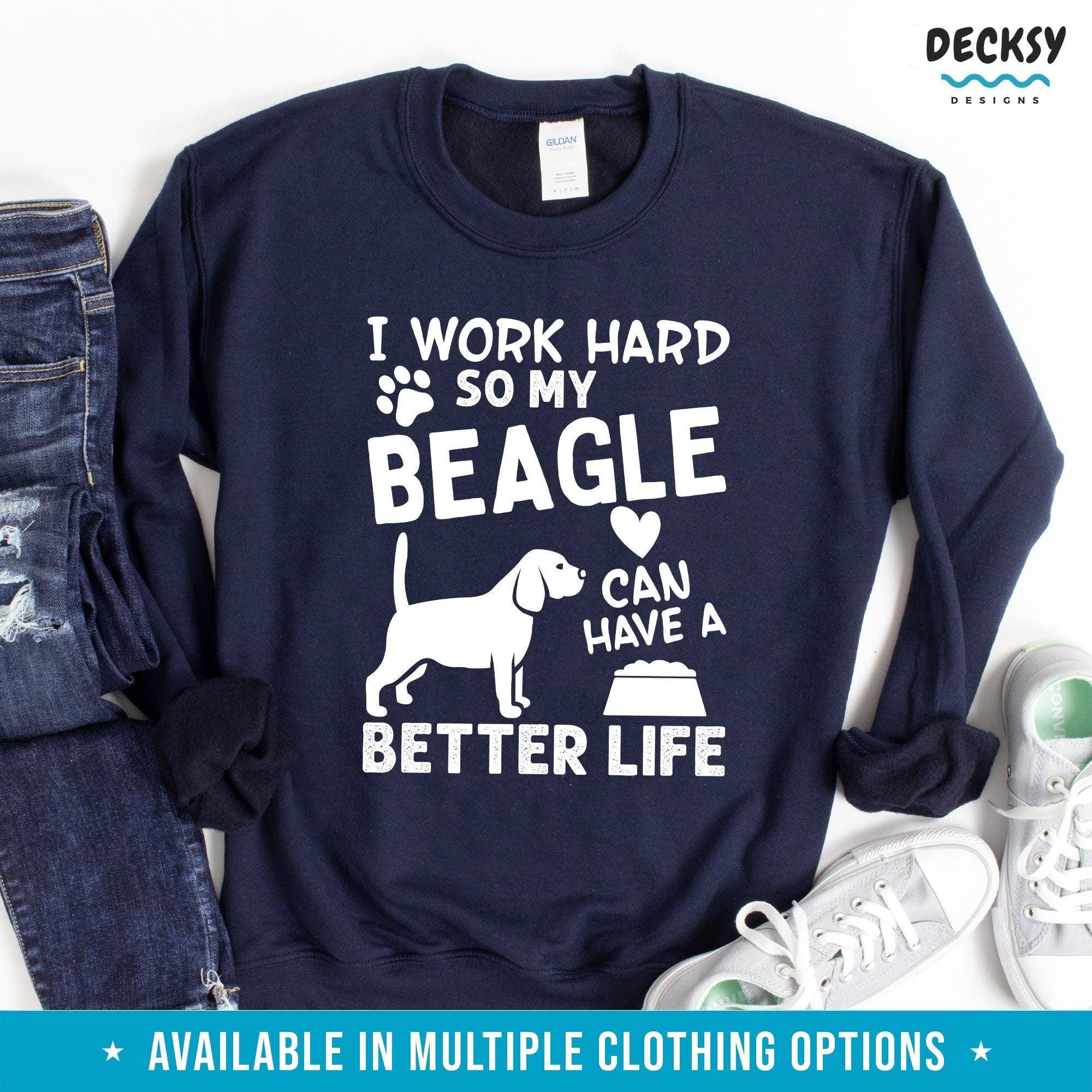 Beagle Owner Shirt, Beagle Dog Lover Gift-Clothing:Gender-Neutral Adult Clothing:Tops & Tees:T-shirts:Graphic Tees-DecksyDesigns