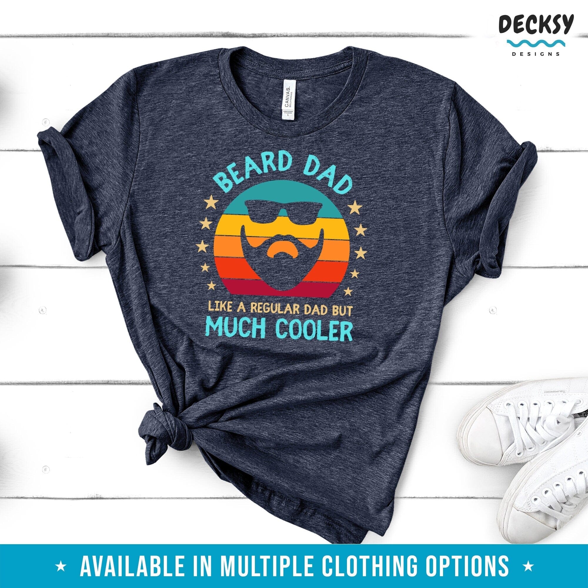 Bearded Dad Shirt, Funny Husband Gift-Clothing:Gender-Neutral Adult Clothing:Tops & Tees:T-shirts:Graphic Tees-DecksyDesigns