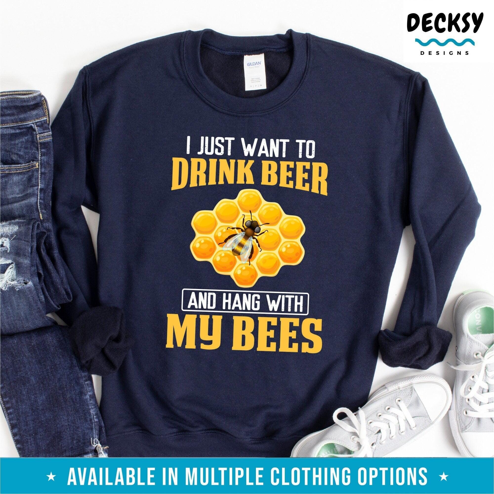 Beekeeping T-Shirt, Gift For Beer Lover-Clothing:Gender-Neutral Adult Clothing:Tops & Tees:T-shirts:Graphic Tees-DecksyDesigns