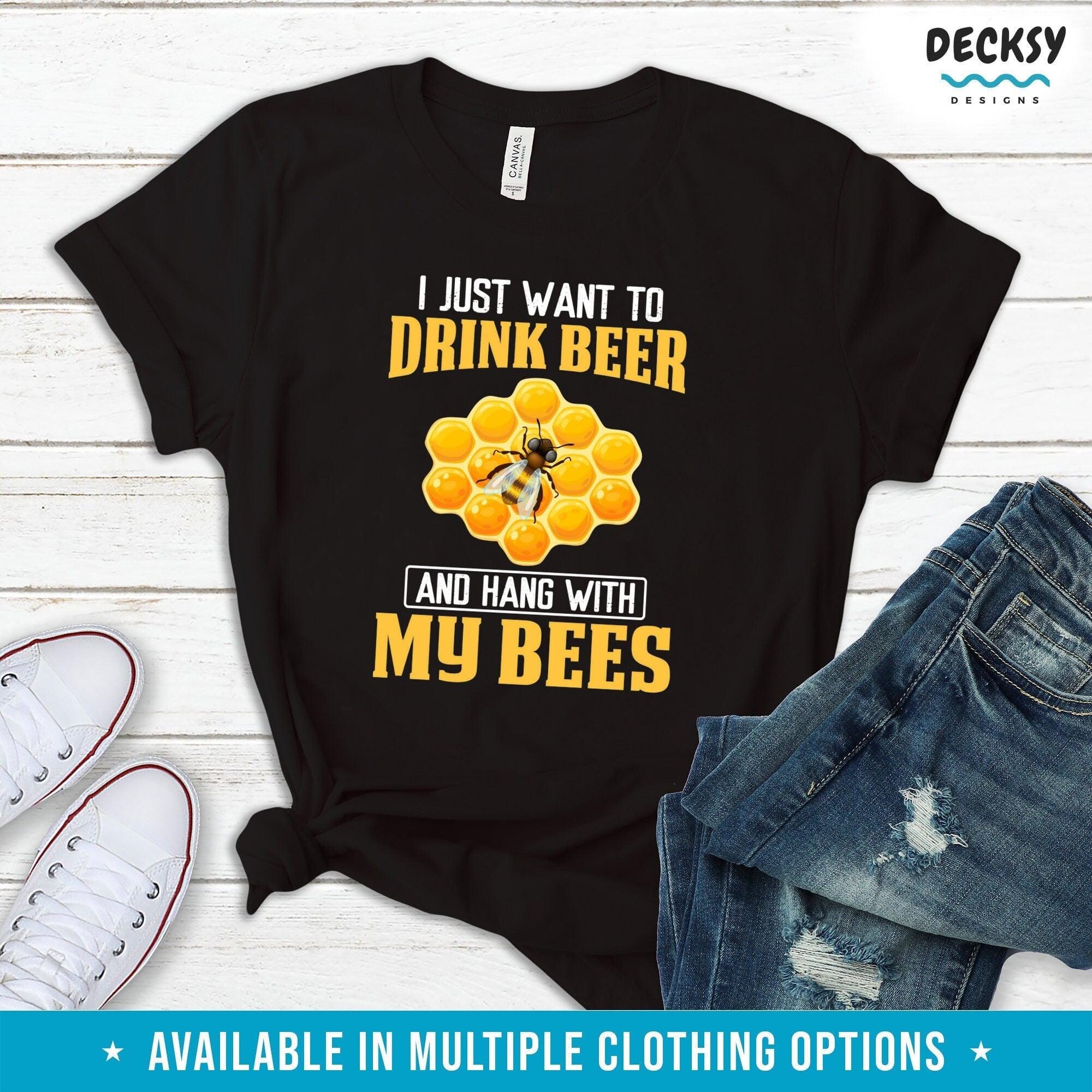Beekeeping T-Shirt, Gift For Beer Lover-Clothing:Gender-Neutral Adult Clothing:Tops & Tees:T-shirts:Graphic Tees-DecksyDesigns