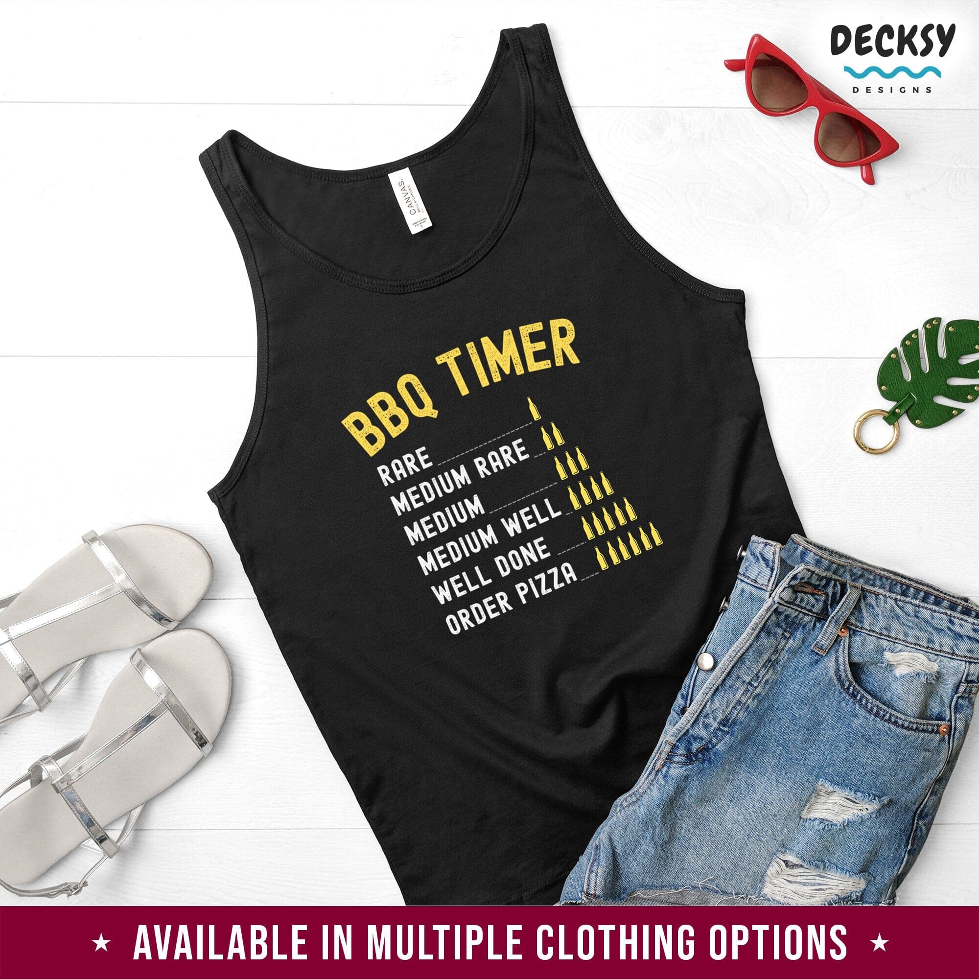 Beer Barbecue Shirt, Funny Outdoor Cooking Gifts-Clothing:Gender-Neutral Adult Clothing:Tops & Tees:T-shirts:Graphic Tees-DecksyDesigns