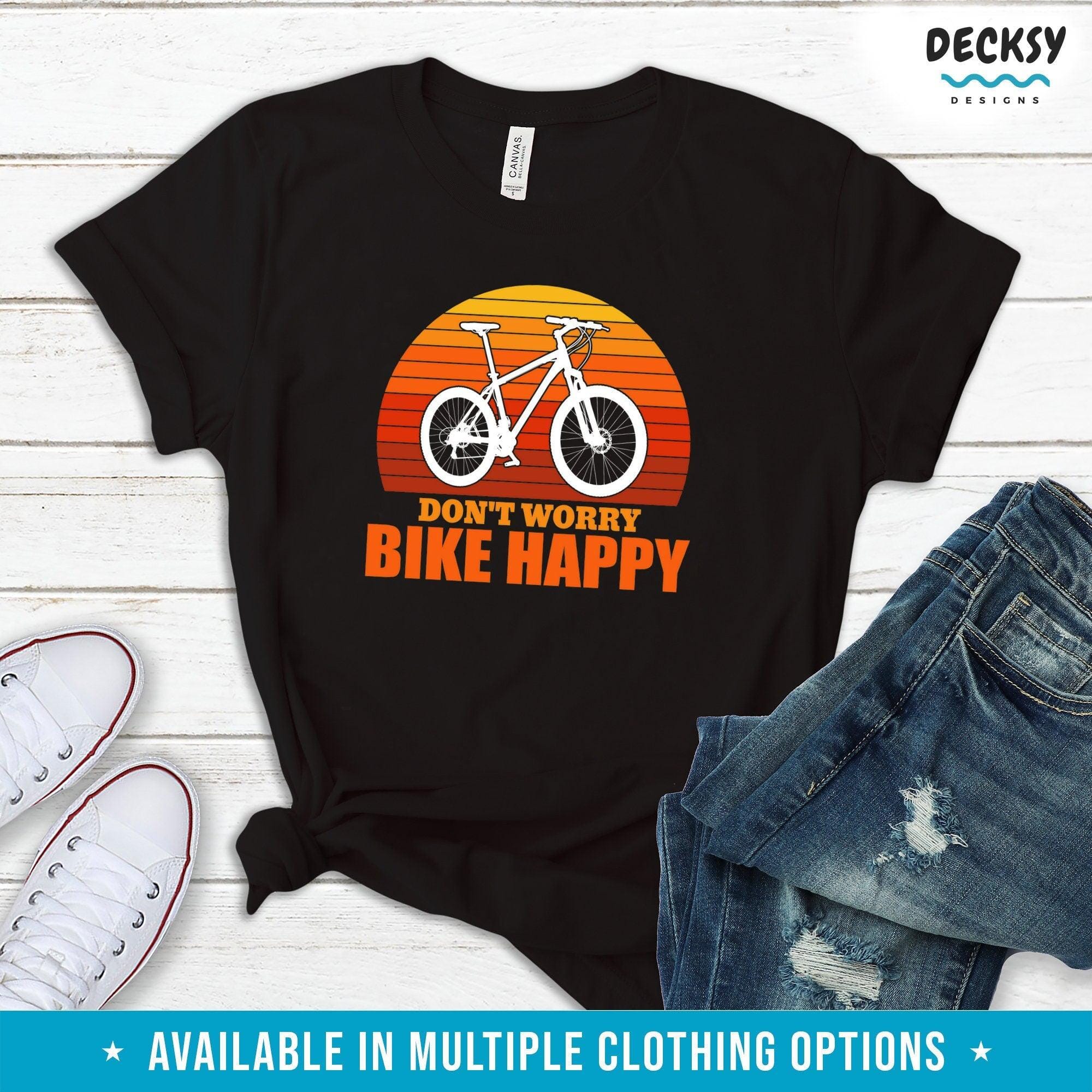 Bike Shirt, Cycling Gift-Clothing:Gender-Neutral Adult Clothing:Tops & Tees:T-shirts:Graphic Tees-DecksyDesigns