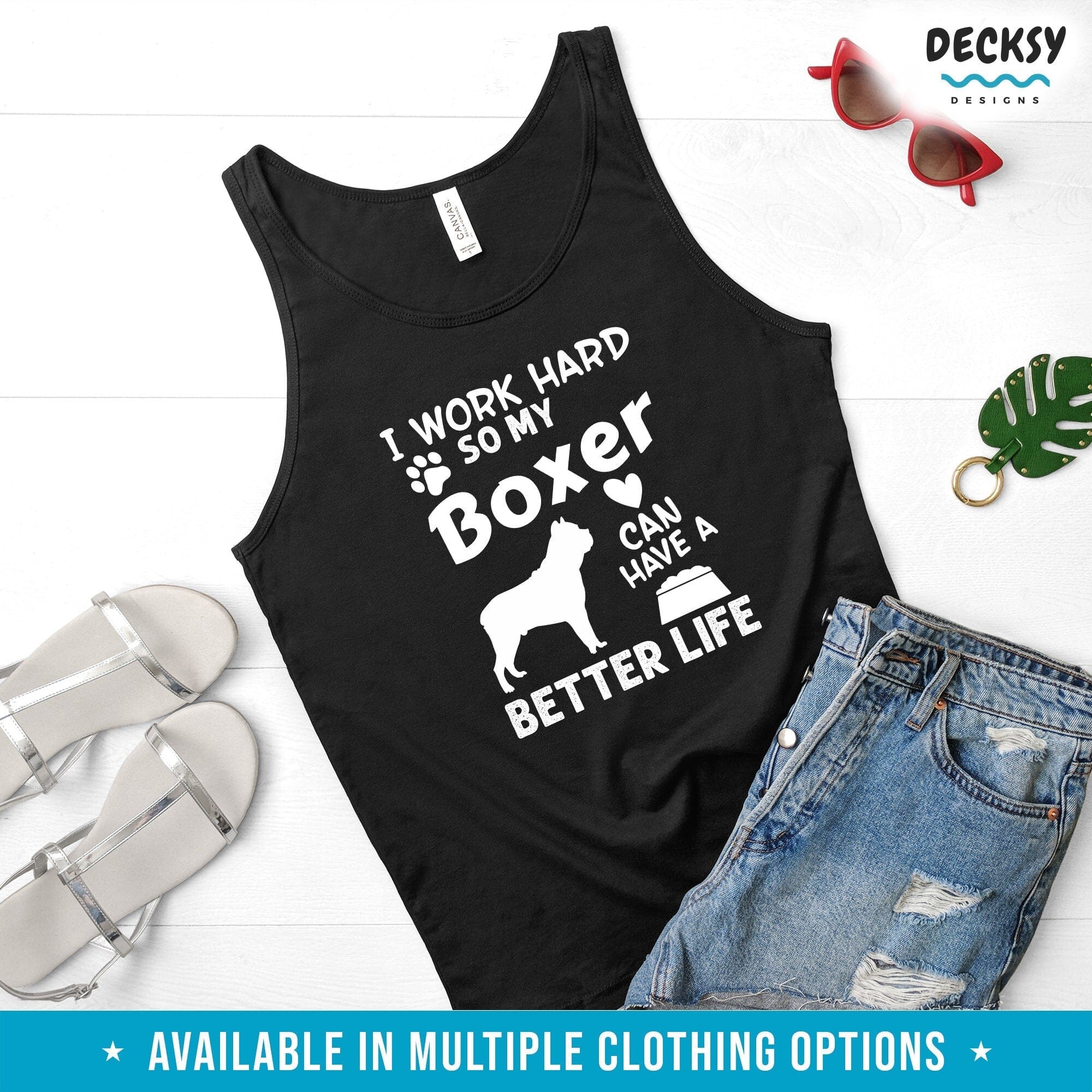 Boxer Dog Shirt, Funny Boxer Gift-Clothing:Gender-Neutral Adult Clothing:Tops & Tees:T-shirts:Graphic Tees-DecksyDesigns