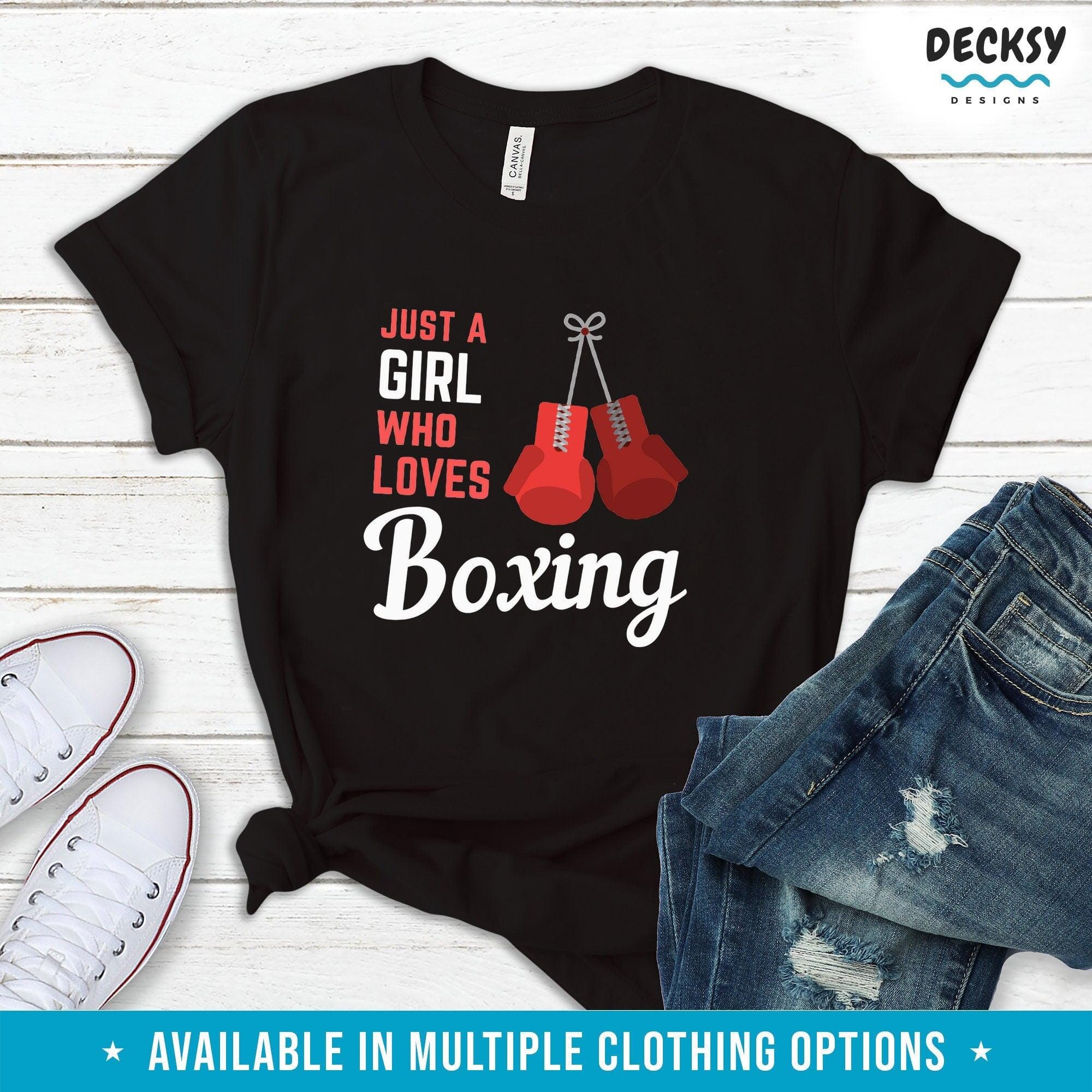 Boxing Shirt Women, Funny Boxer Gift-Clothing:Gender-Neutral Adult Clothing:Tops & Tees:T-shirts:Graphic Tees-DecksyDesigns