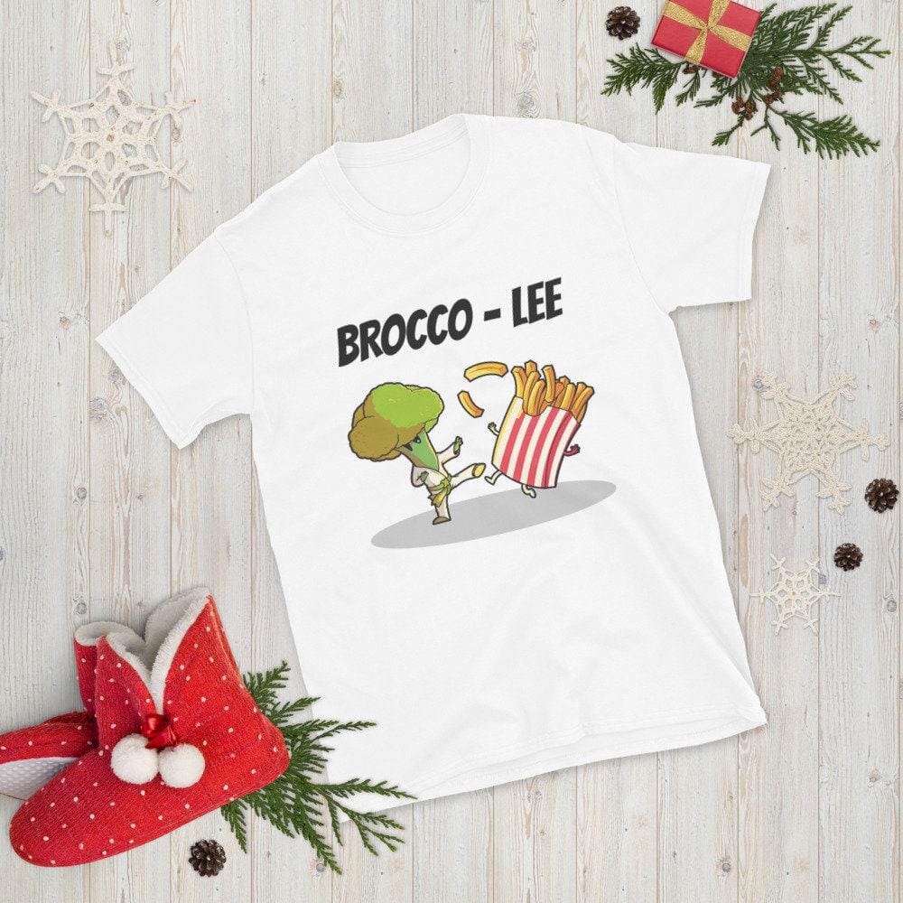 Brocolli Food Shirt, Funny Vegan Gift-Clothing:Gender-Neutral Adult Clothing:Tops & Tees:T-shirts:Graphic Tees-DecksyDesigns