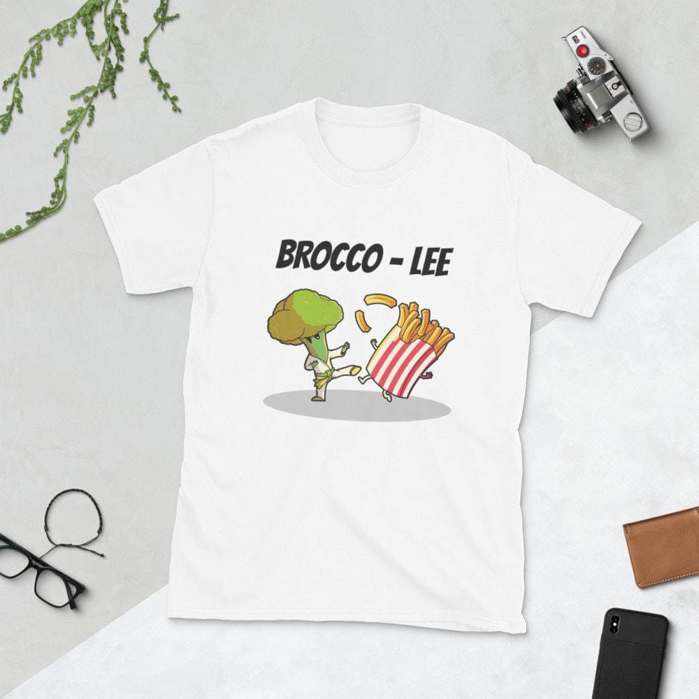 Brocolli Food Shirt, Funny Vegan Gift-Clothing:Gender-Neutral Adult Clothing:Tops & Tees:T-shirts:Graphic Tees-DecksyDesigns