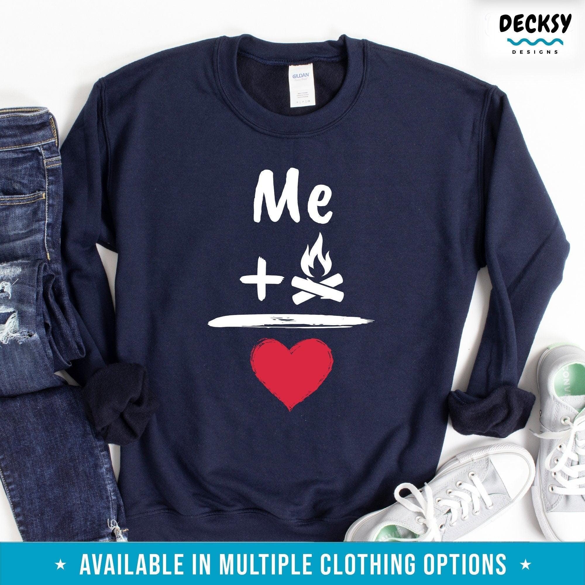 Campfire Sweatshirt, Bonfire Gift-Clothing:Gender-Neutral Adult Clothing:Tops & Tees:T-shirts:Graphic Tees-DecksyDesigns