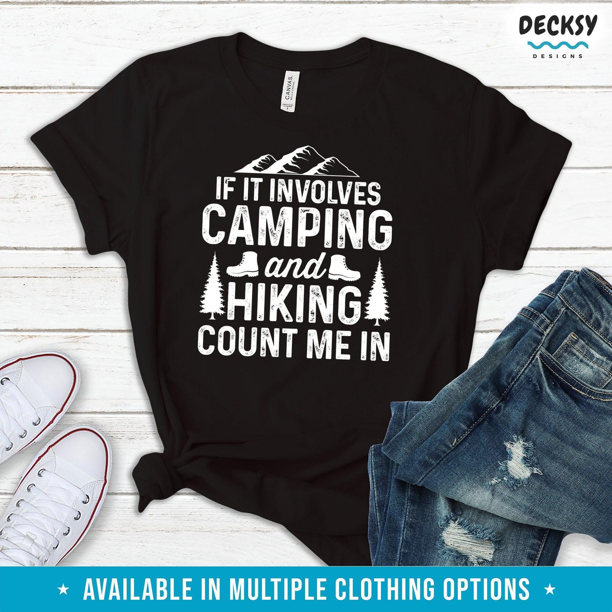 Camping Shirt, Hiking Family Gift-Clothing:Gender-Neutral Adult Clothing:Tops & Tees:T-shirts:Graphic Tees-DecksyDesigns