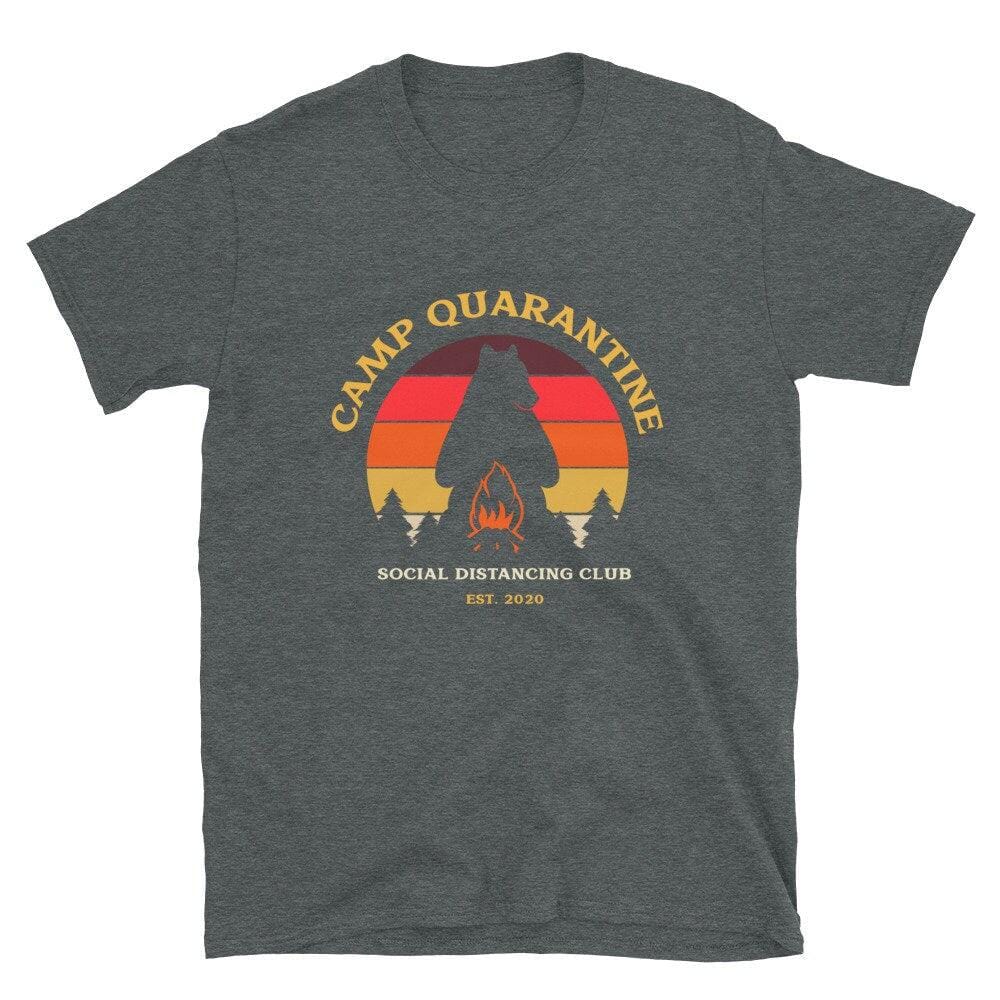 Camping Tshirt, Camp Quarantine Gift-Clothing:Gender-Neutral Adult Clothing:Tops & Tees:T-shirts:Graphic Tees-DecksyDesigns