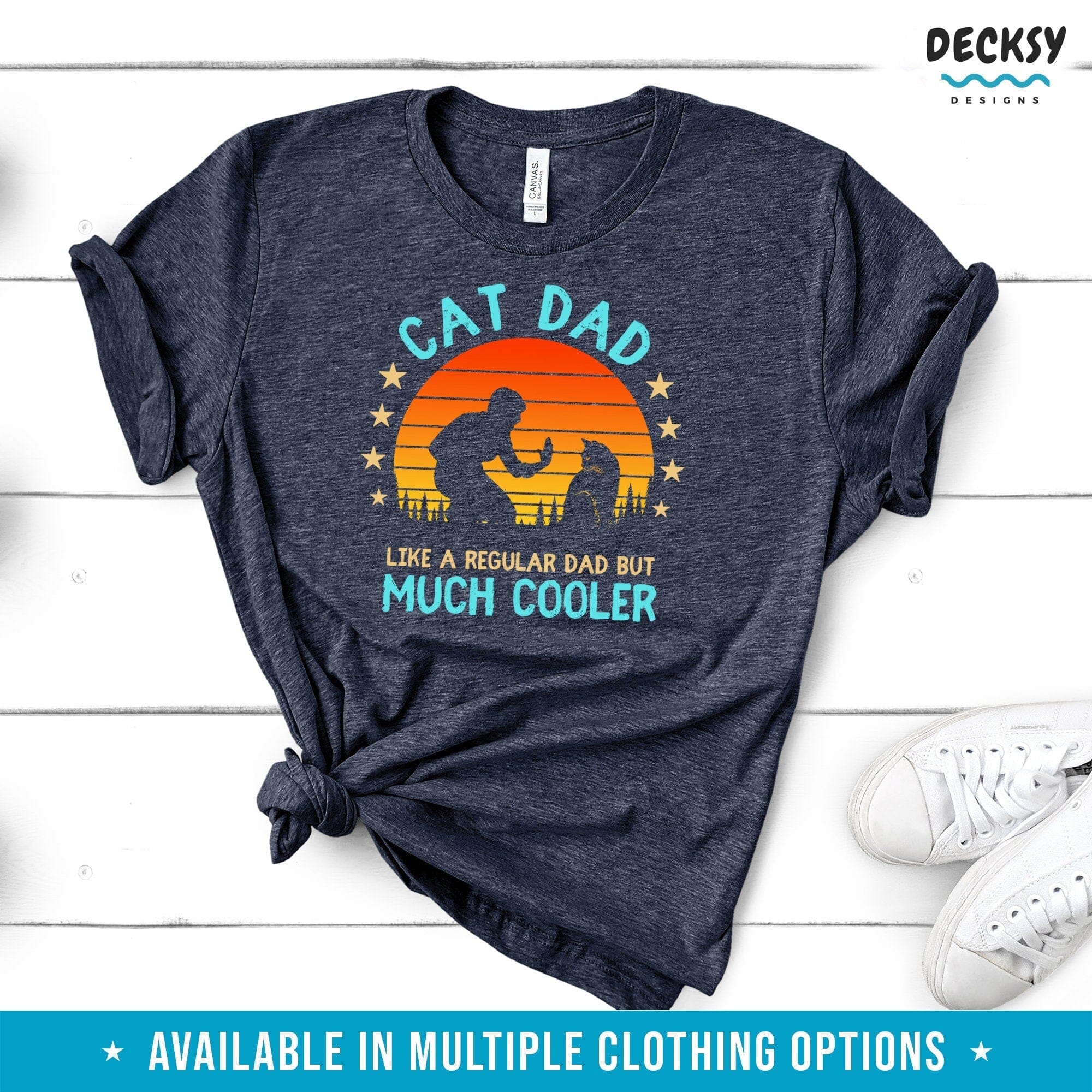 Cat Dad Shirt, Funny Men's Gift for Cat Owner-Clothing:Gender-Neutral Adult Clothing:Tops & Tees:T-shirts:Graphic Tees-DecksyDesigns