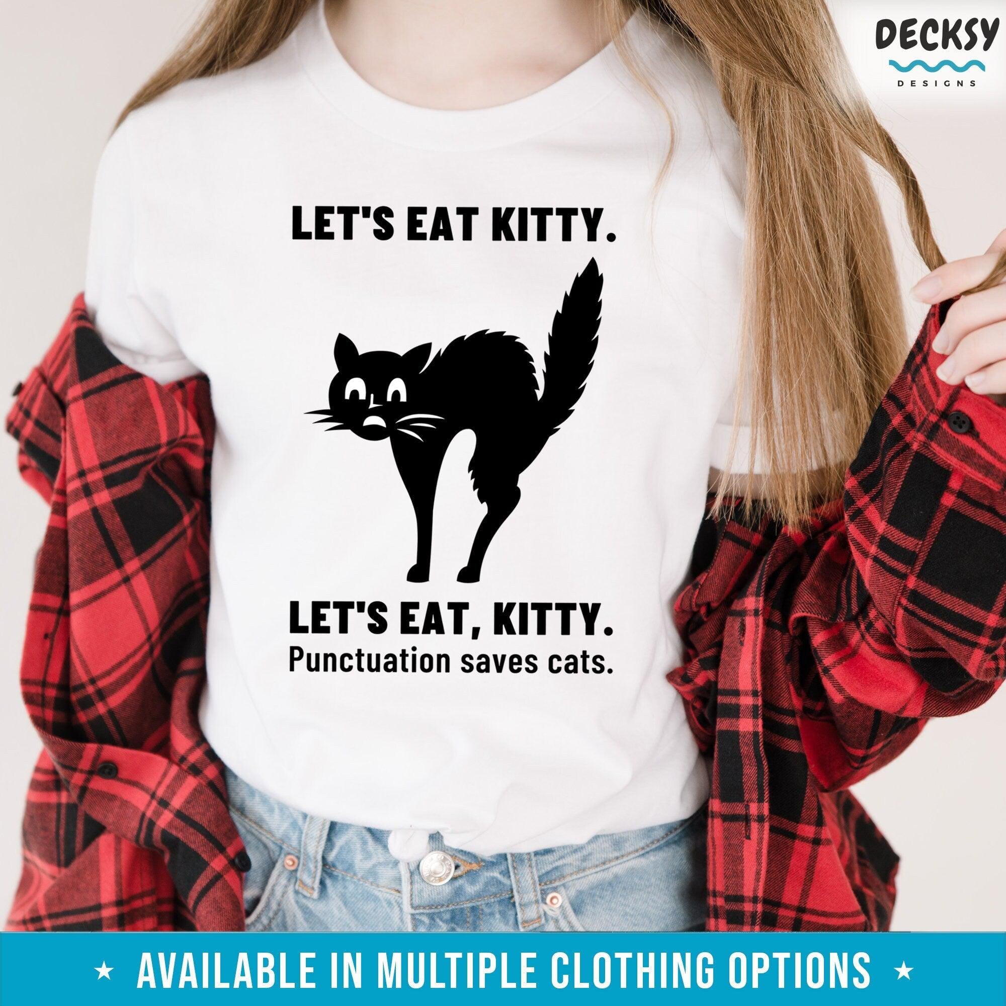 Cat Shirt, Funny English Teacher Gift-Clothing:Gender-Neutral Adult Clothing:Tops & Tees:T-shirts:Graphic Tees-DecksyDesigns