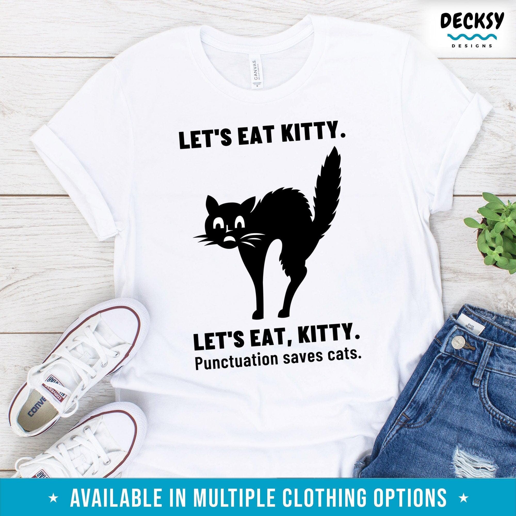 Cat Shirt, Funny English Teacher Gift-Clothing:Gender-Neutral Adult Clothing:Tops & Tees:T-shirts:Graphic Tees-DecksyDesigns