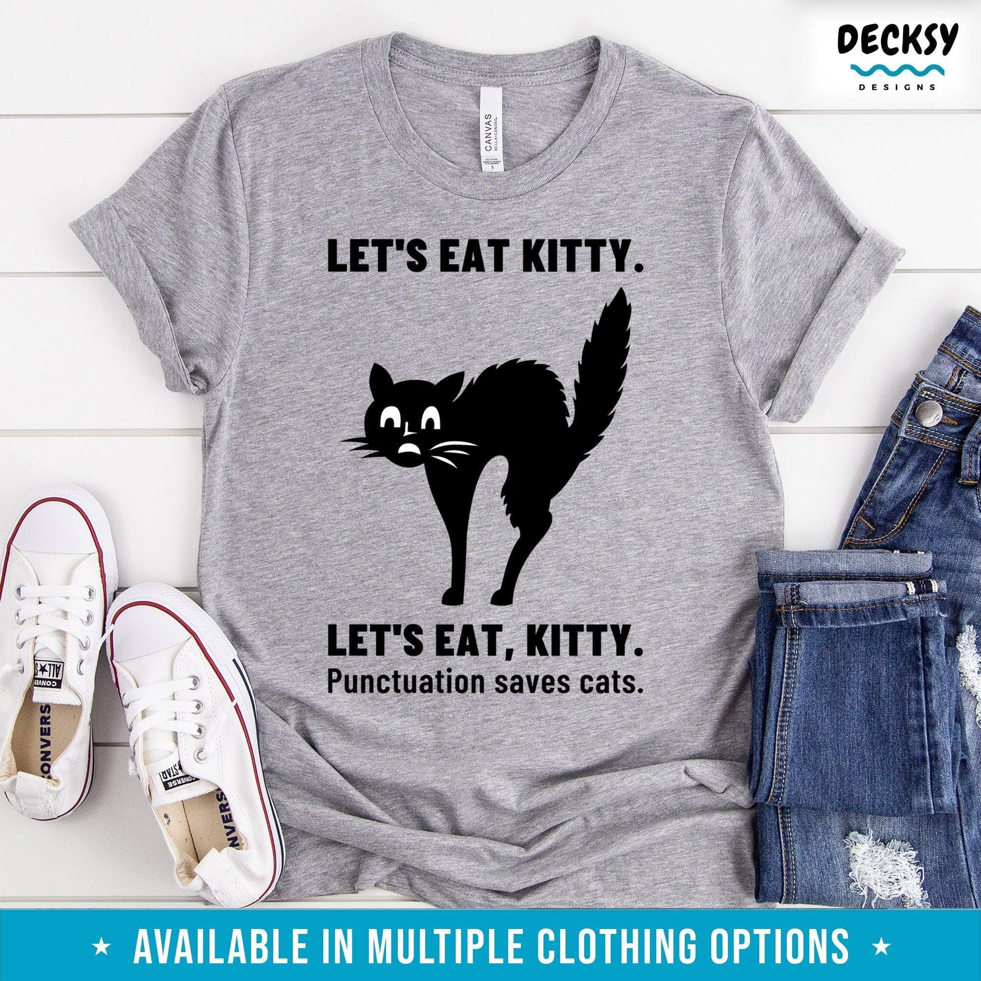 Cat Shirt, Funny English Teacher Gift-Clothing:Gender-Neutral Adult Clothing:Tops & Tees:T-shirts:Graphic Tees-DecksyDesigns