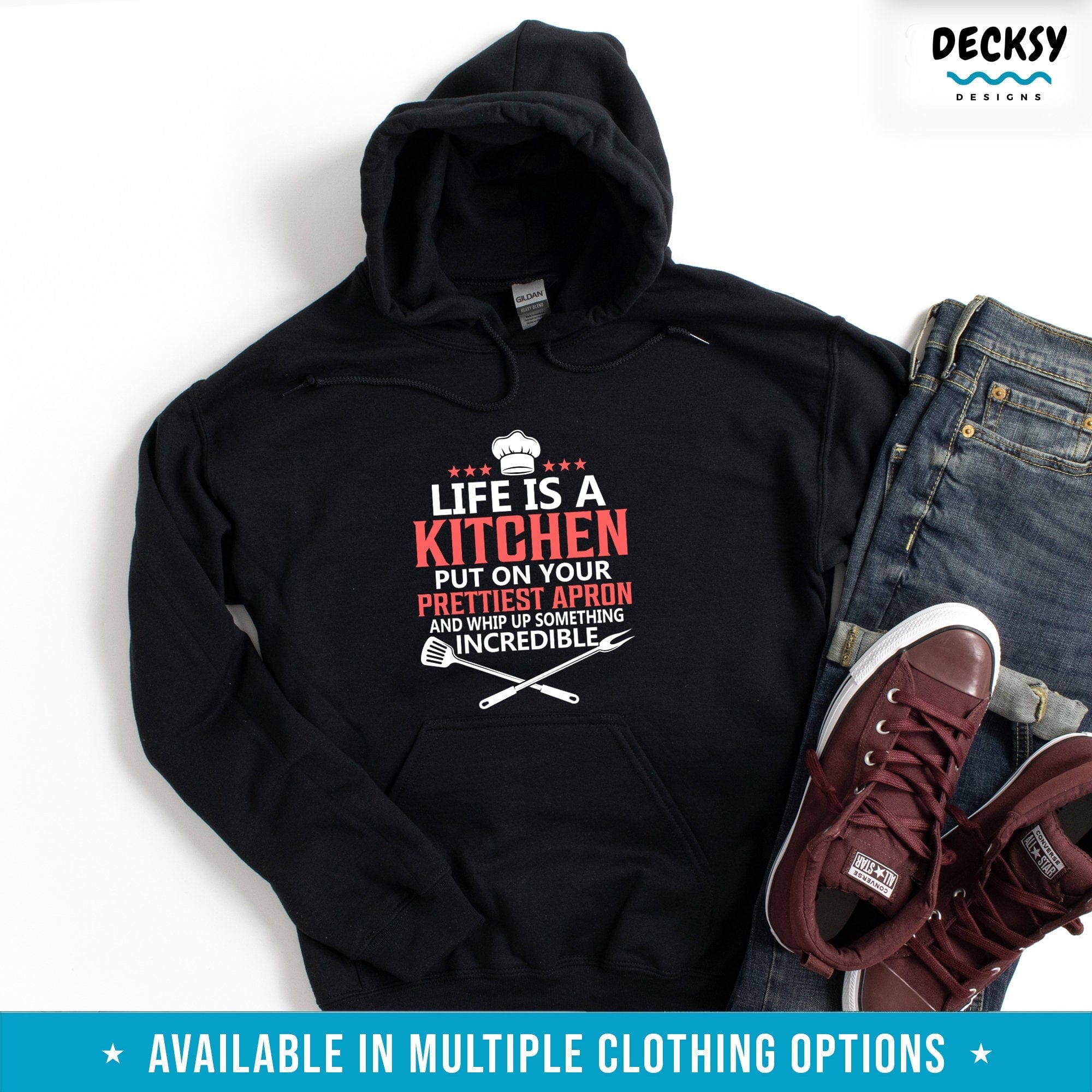 Cooking T-Shirt, Gift For Chef Baker-Clothing:Gender-Neutral Adult Clothing:Tops & Tees:T-shirts:Graphic Tees-DecksyDesigns