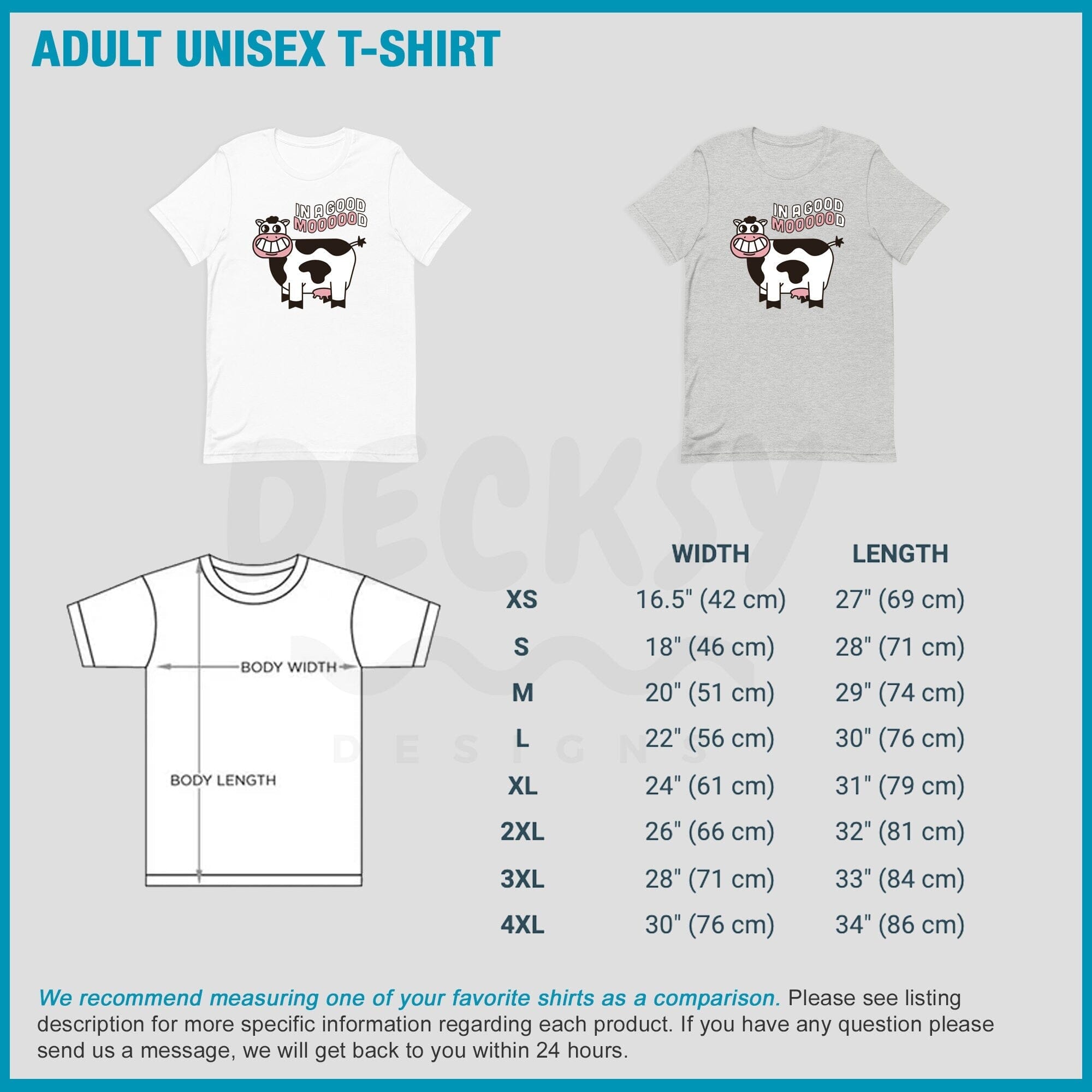 Cow Shirt, Gift For Cow Lover-Clothing:Gender-Neutral Adult Clothing:Tops & Tees:T-shirts:Graphic Tees-DecksyDesigns