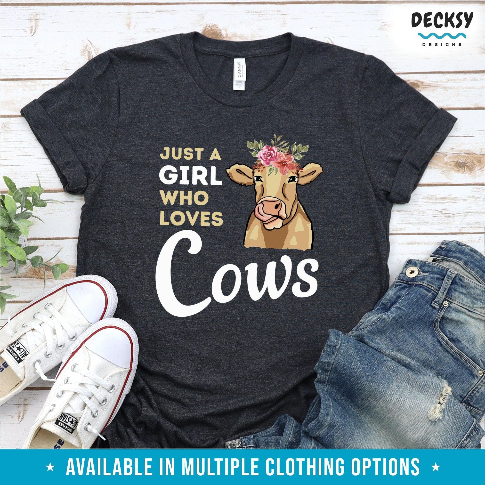 Cow Shirt, Gift For Farm Animal Lover-Clothing:Gender-Neutral Adult Clothing:Tops & Tees:T-shirts:Graphic Tees-DecksyDesigns