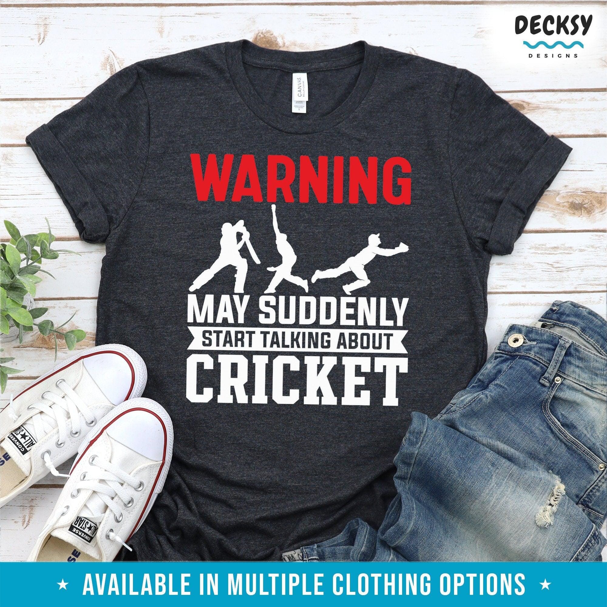 Cricket Shirt, Gift For Cricket Player-Clothing:Gender-Neutral Adult Clothing:Tops & Tees:T-shirts:Graphic Tees-DecksyDesigns