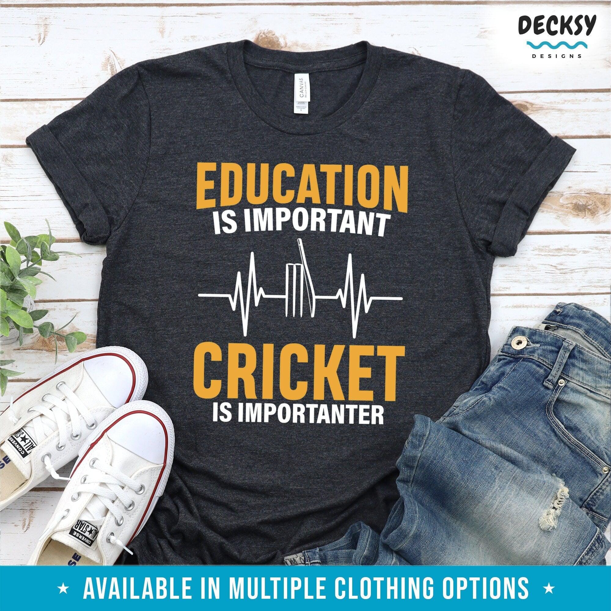 Cricket Tshirt, Sports Lover Gift-Clothing:Gender-Neutral Adult Clothing:Tops & Tees:T-shirts:Graphic Tees-DecksyDesigns