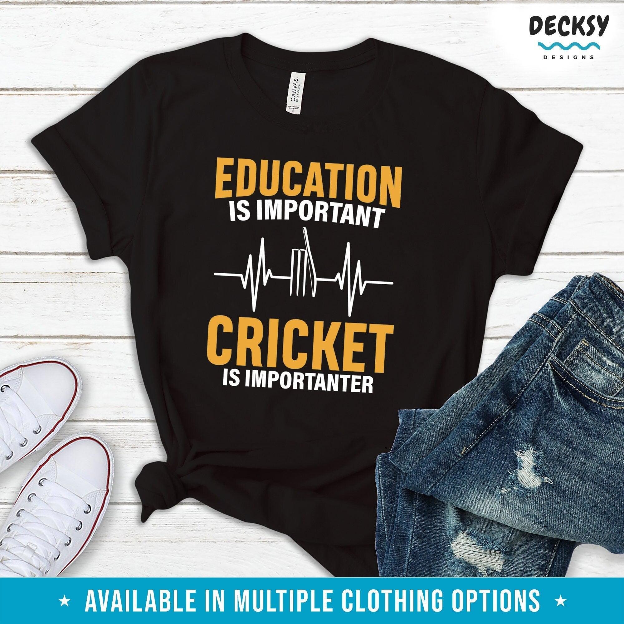 Cricket Tshirt, Sports Lover Gift-Clothing:Gender-Neutral Adult Clothing:Tops & Tees:T-shirts:Graphic Tees-DecksyDesigns