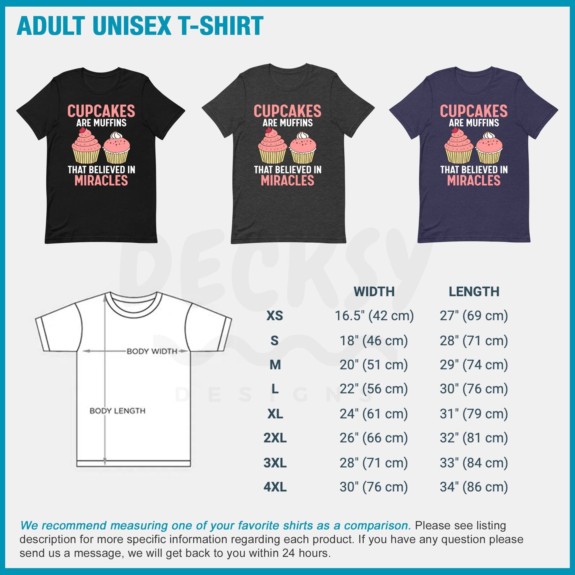 Cupcake Shirt, Cake Lover Gift-Clothing:Gender-Neutral Adult Clothing:Tops & Tees:T-shirts:Graphic Tees-DecksyDesigns