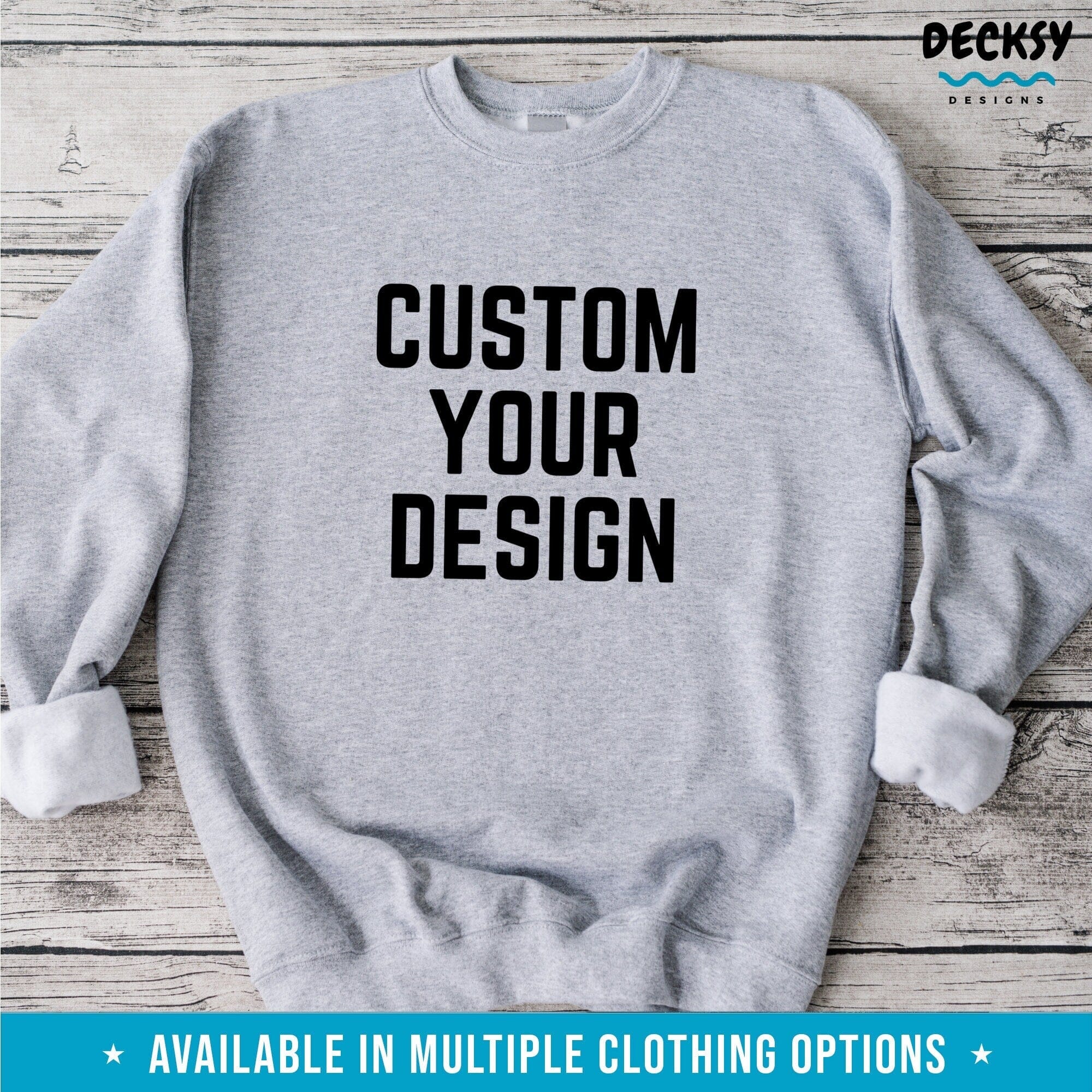 Custom Design Tshirt, Custom Logo Shirt Gift-Clothing:Gender-Neutral Adult Clothing:Tops & Tees:T-shirts:Graphic Tees-DecksyDesigns