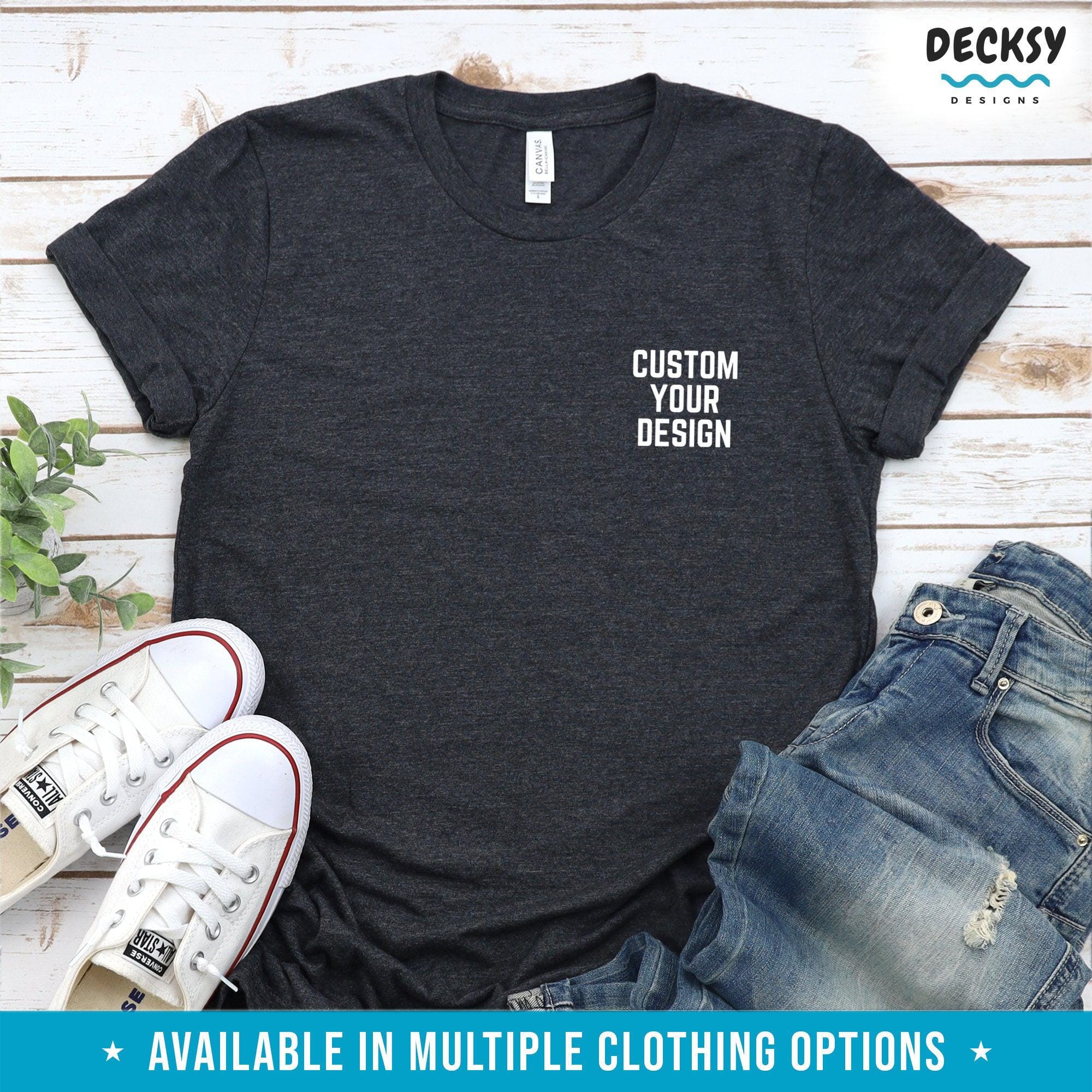 Custom Logo Tshirt, Pocket Print Shirt Gift-Clothing:Gender-Neutral Adult Clothing:Tops & Tees:T-shirts:Graphic Tees-DecksyDesigns