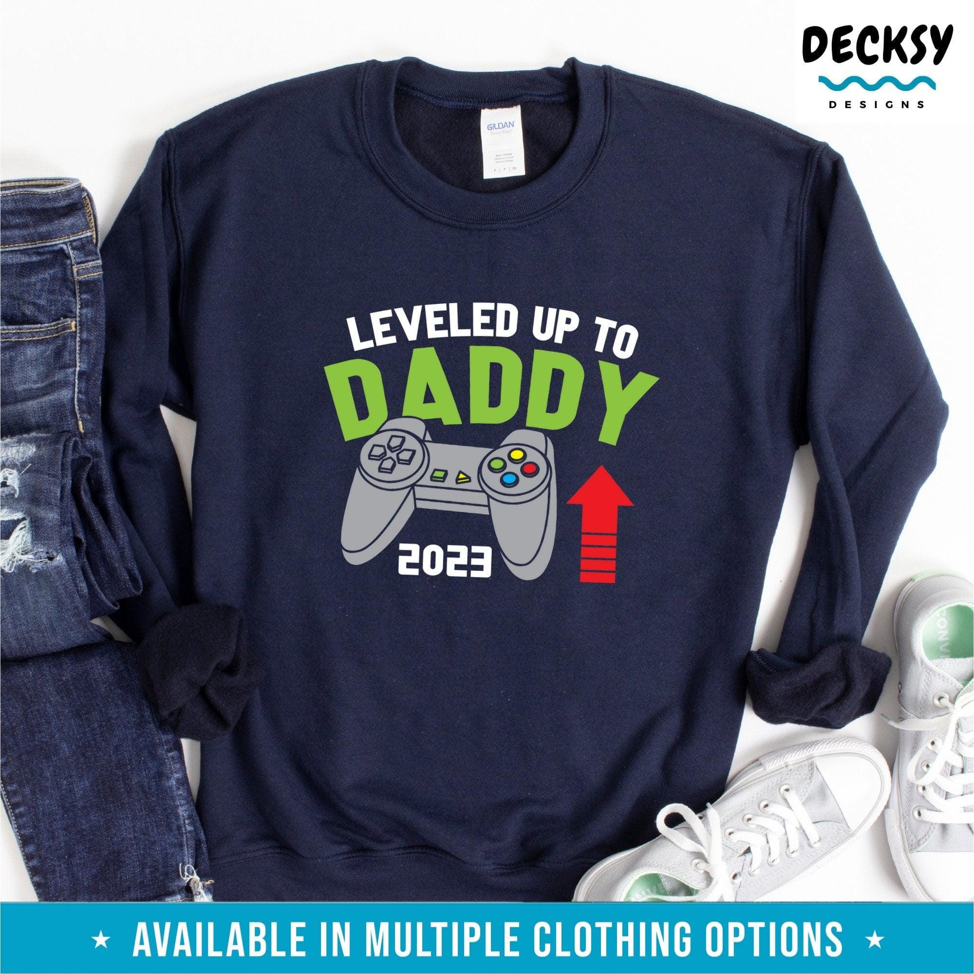 Dad To Be 2023 Shirt, Gaming Dad Gift-Clothing:Gender-Neutral Adult Clothing:Tops & Tees:T-shirts:Graphic Tees-DecksyDesigns