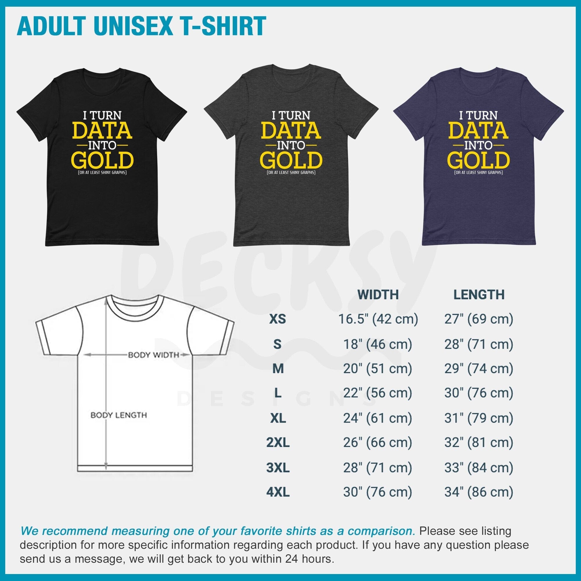 Data Scientist Shirt, Data Analyst Gift-Clothing:Gender-Neutral Adult Clothing:Tops & Tees:T-shirts:Graphic Tees-DecksyDesigns