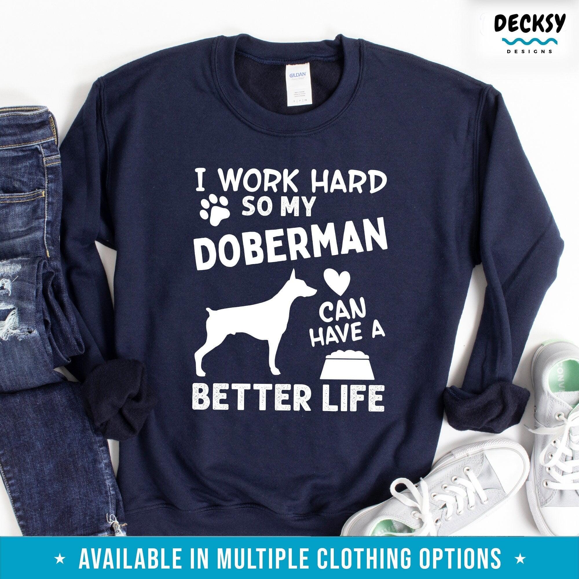 Doberman Owner Shirt, Dog Owner Gift-Clothing:Gender-Neutral Adult Clothing:Tops & Tees:T-shirts:Graphic Tees-DecksyDesigns