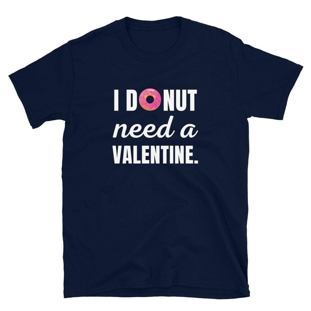 Donut Valentine Shirt, Funny Valentines Day Gift-Clothing:Gender-Neutral Adult Clothing:Tops & Tees:T-shirts-DecksyDesigns