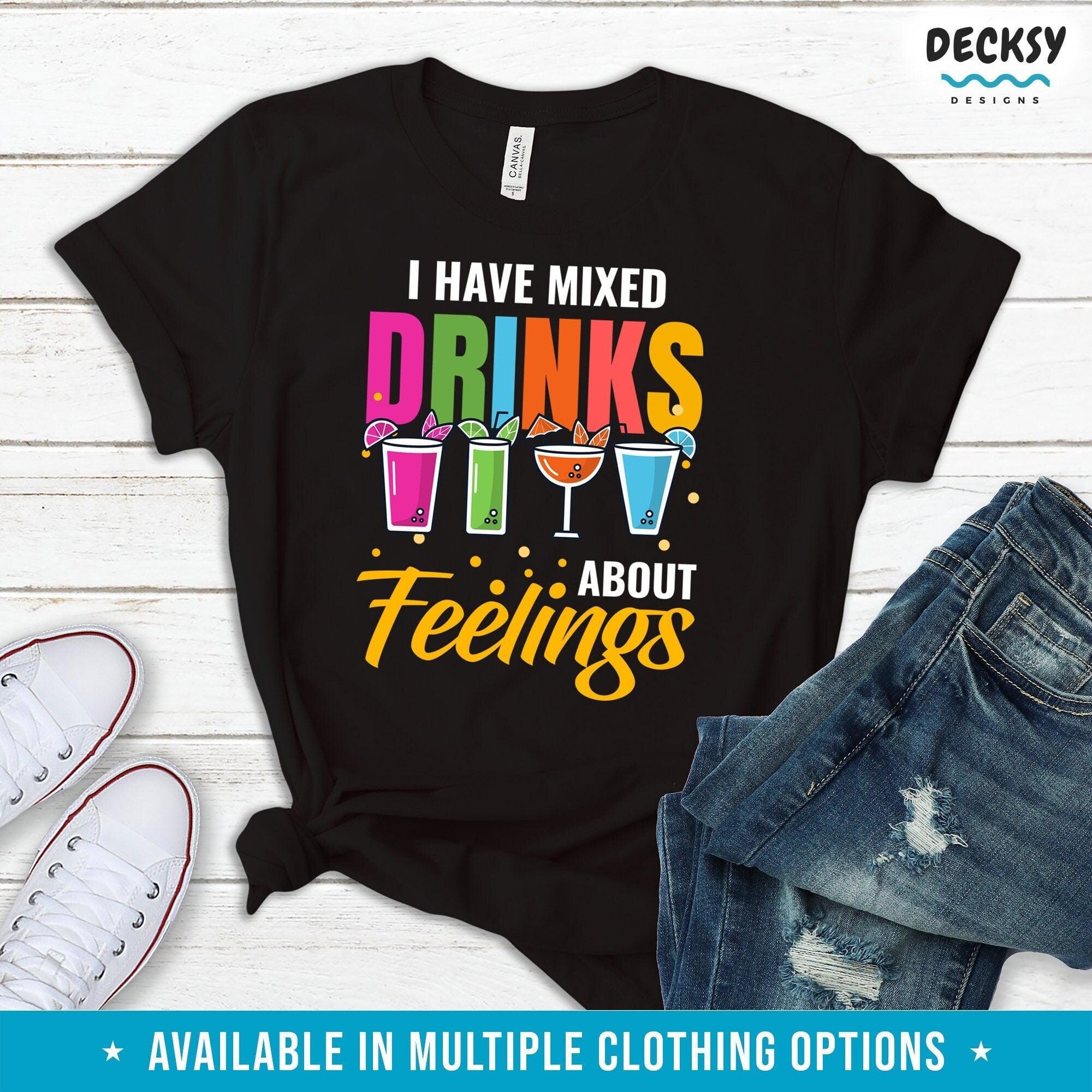 Drinking Shirts Cocktail Mixologist Gift For Bartender-Clothing:Gender-Neutral Adult Clothing:Tops & Tees:T-shirts:Graphic Tees-DecksyDesigns