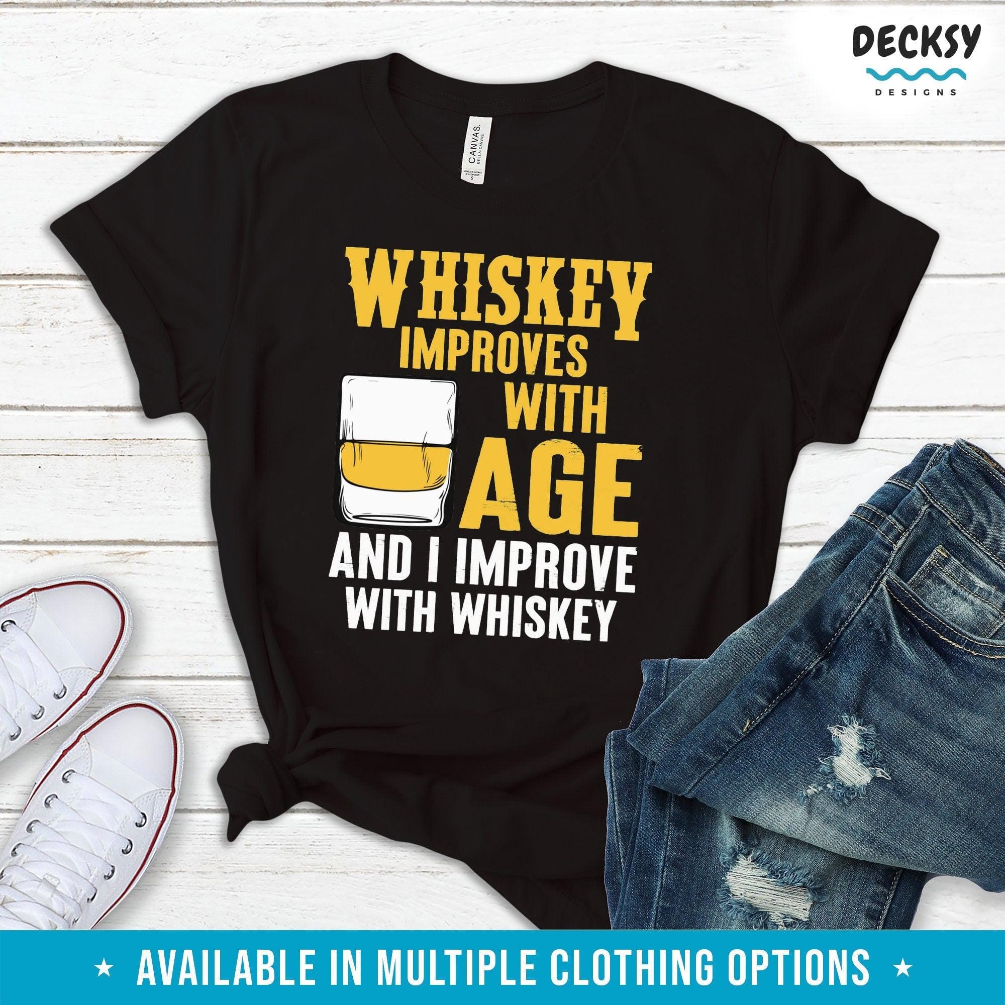 Drinking Tee Shirt, Whiskey Lover Gift-Clothing:Gender-Neutral Adult Clothing:Tops & Tees:T-shirts:Graphic Tees-DecksyDesigns