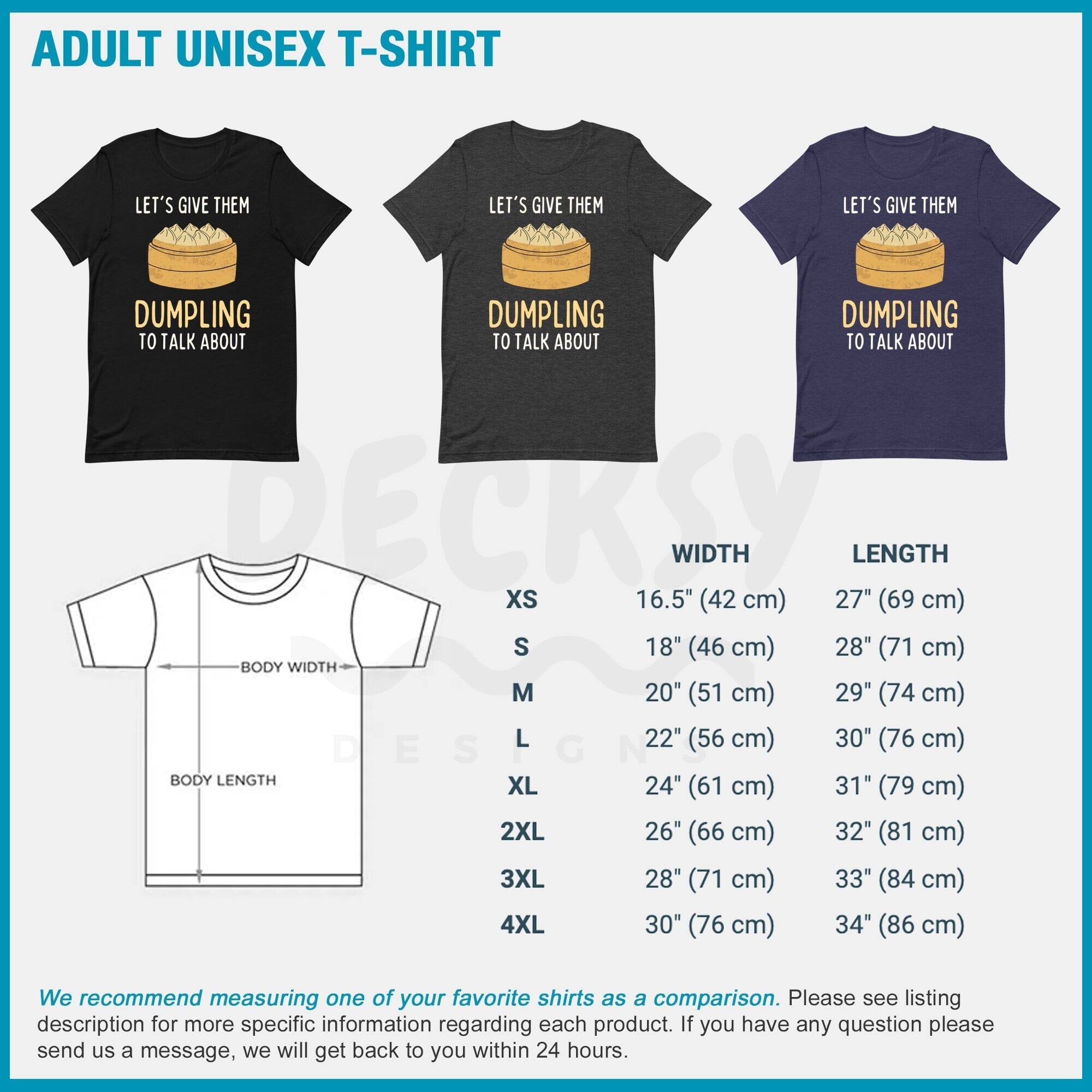 Dumpling Shirt, Asian Food Lover Gift-Clothing:Gender-Neutral Adult Clothing:Tops & Tees:T-shirts:Graphic Tees-DecksyDesigns